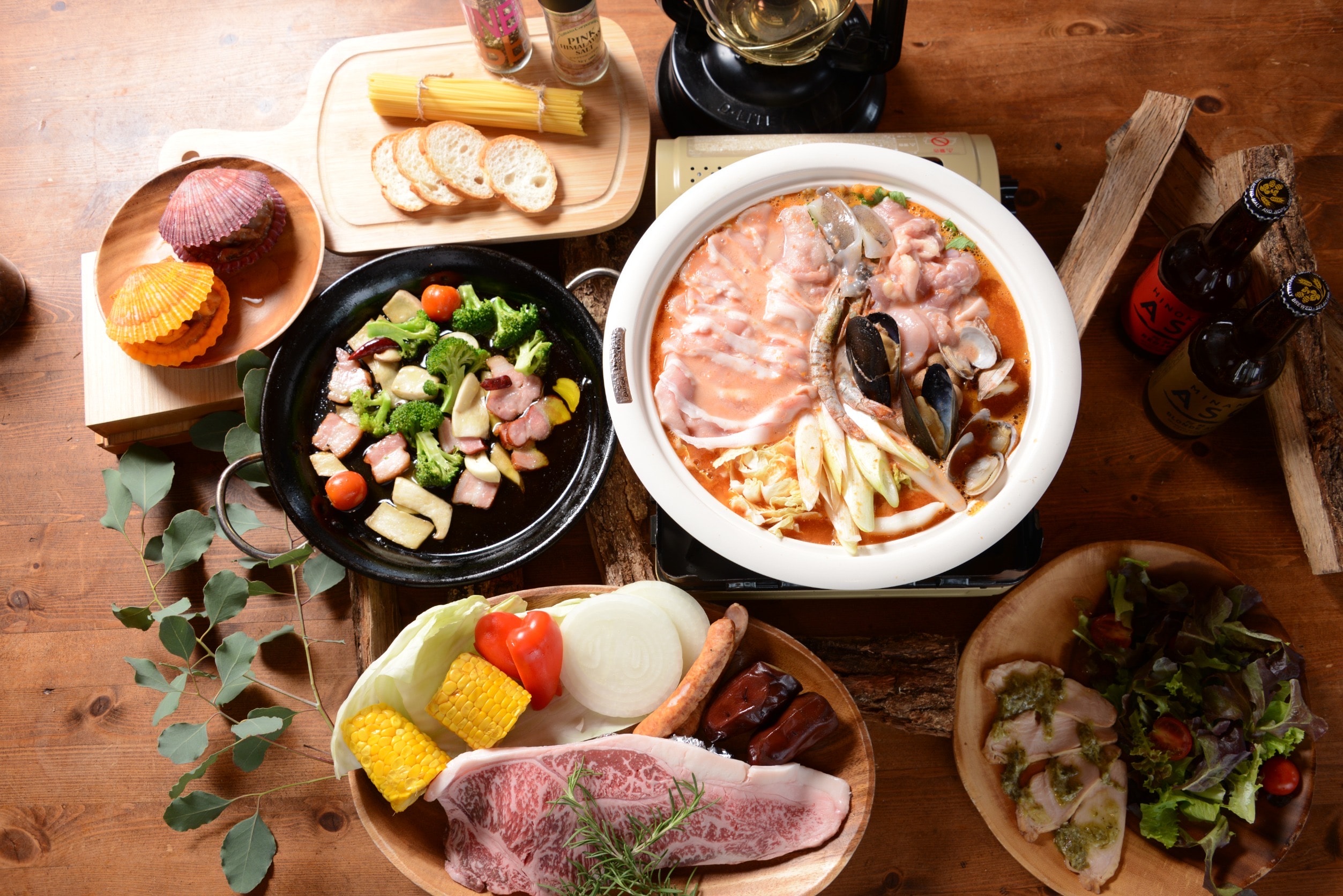 [Winter only] Barbecue and Western-style hotpot set