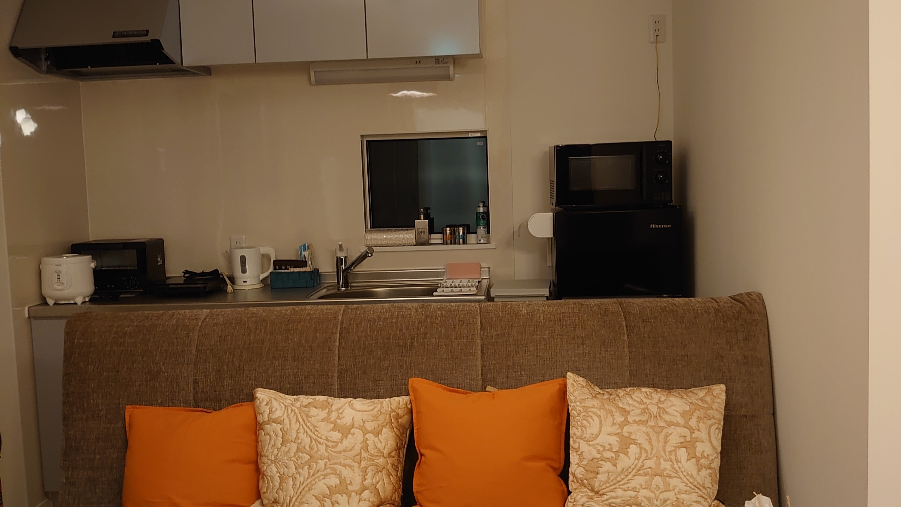 Living room and kitchen