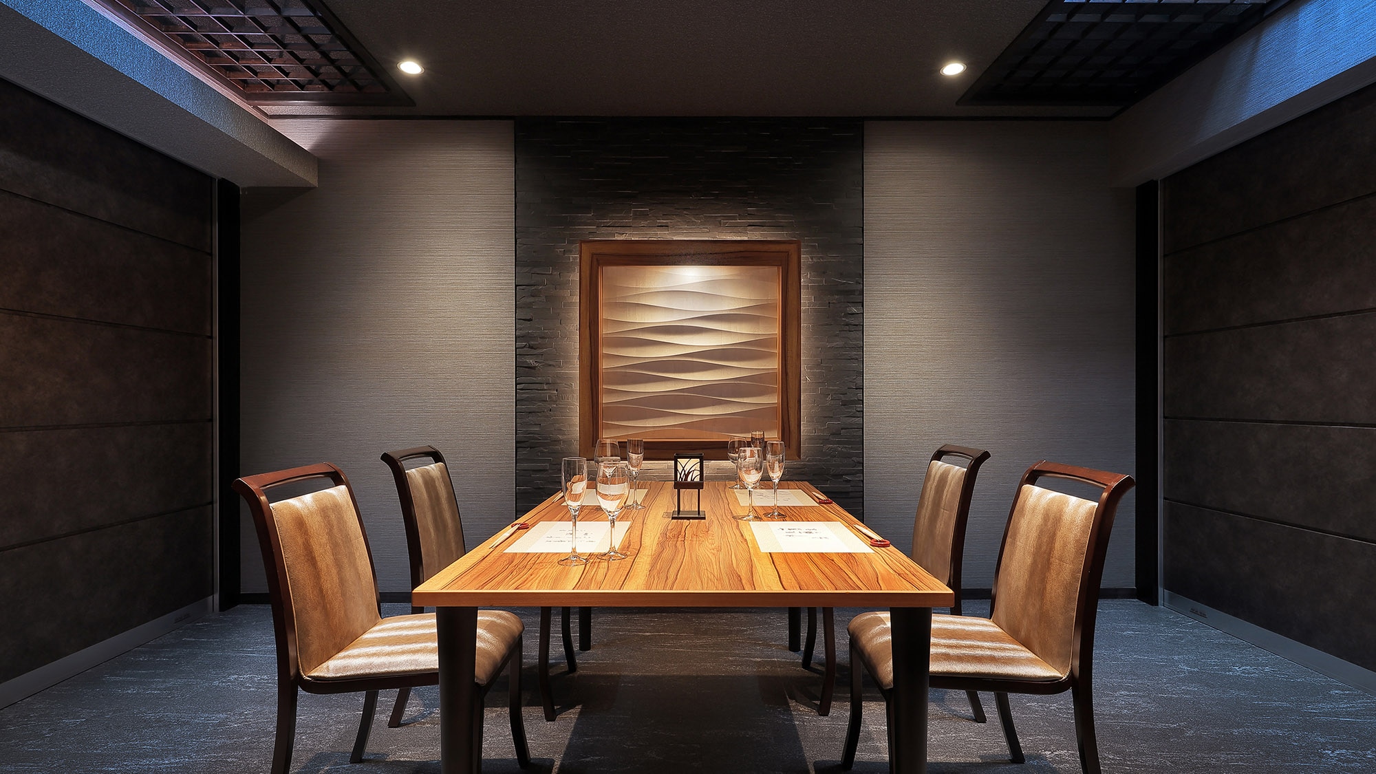 Dining venue reborn as a modern space (seating for 4)