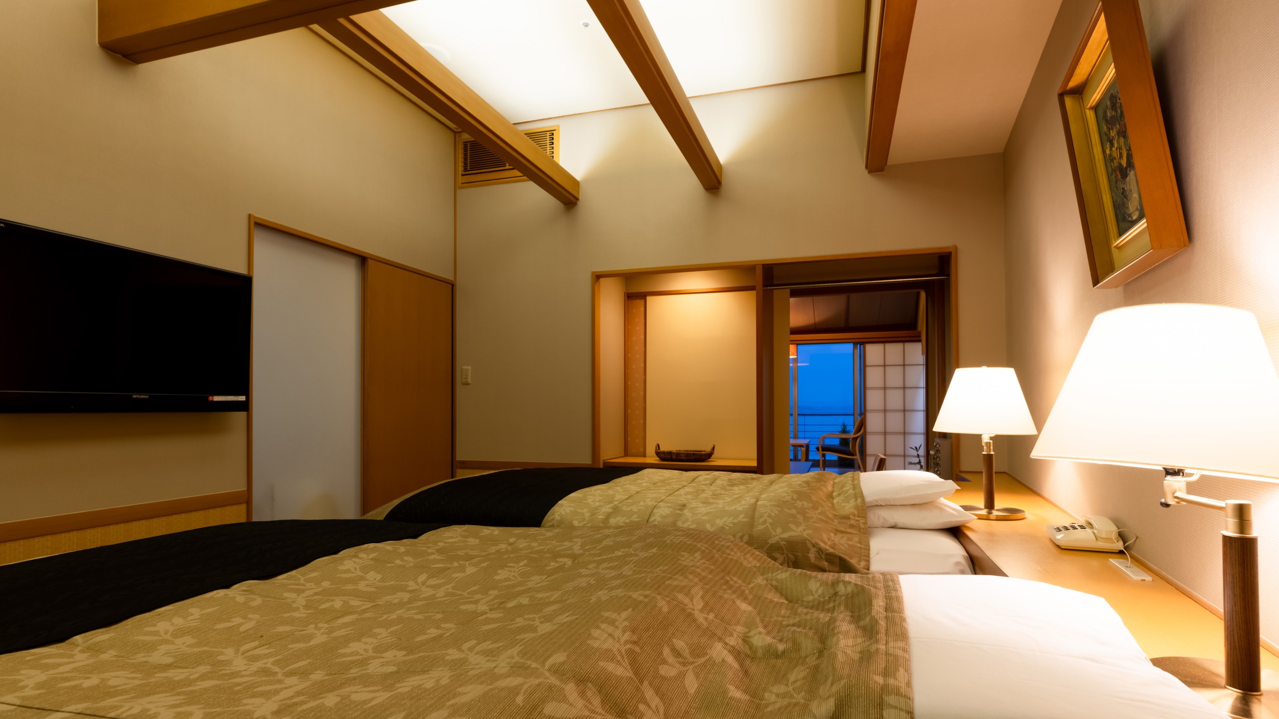 [Top floor Japanese-Western room] Twin bed