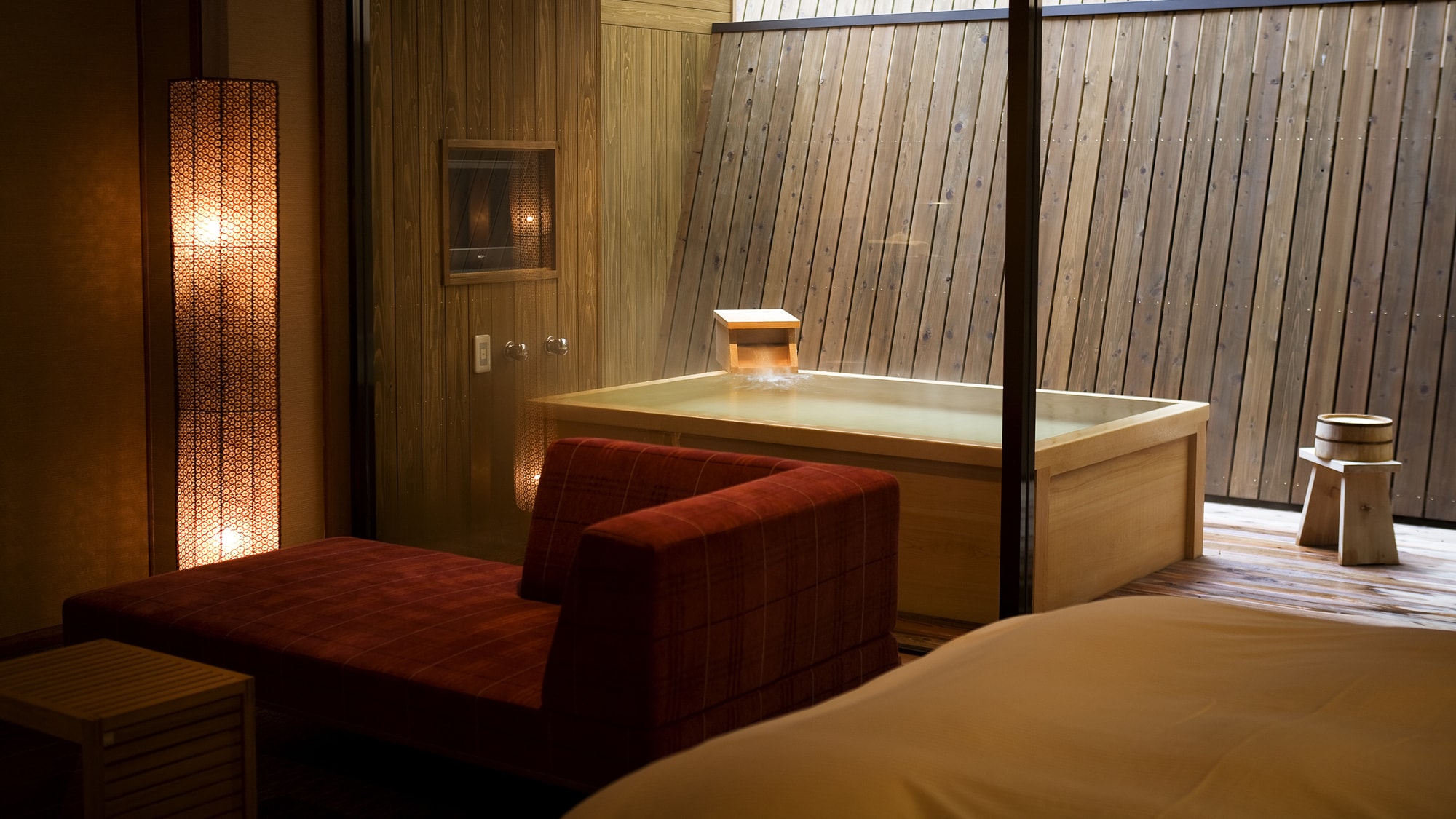 Fujimidai / Twin room with private open-air bath
