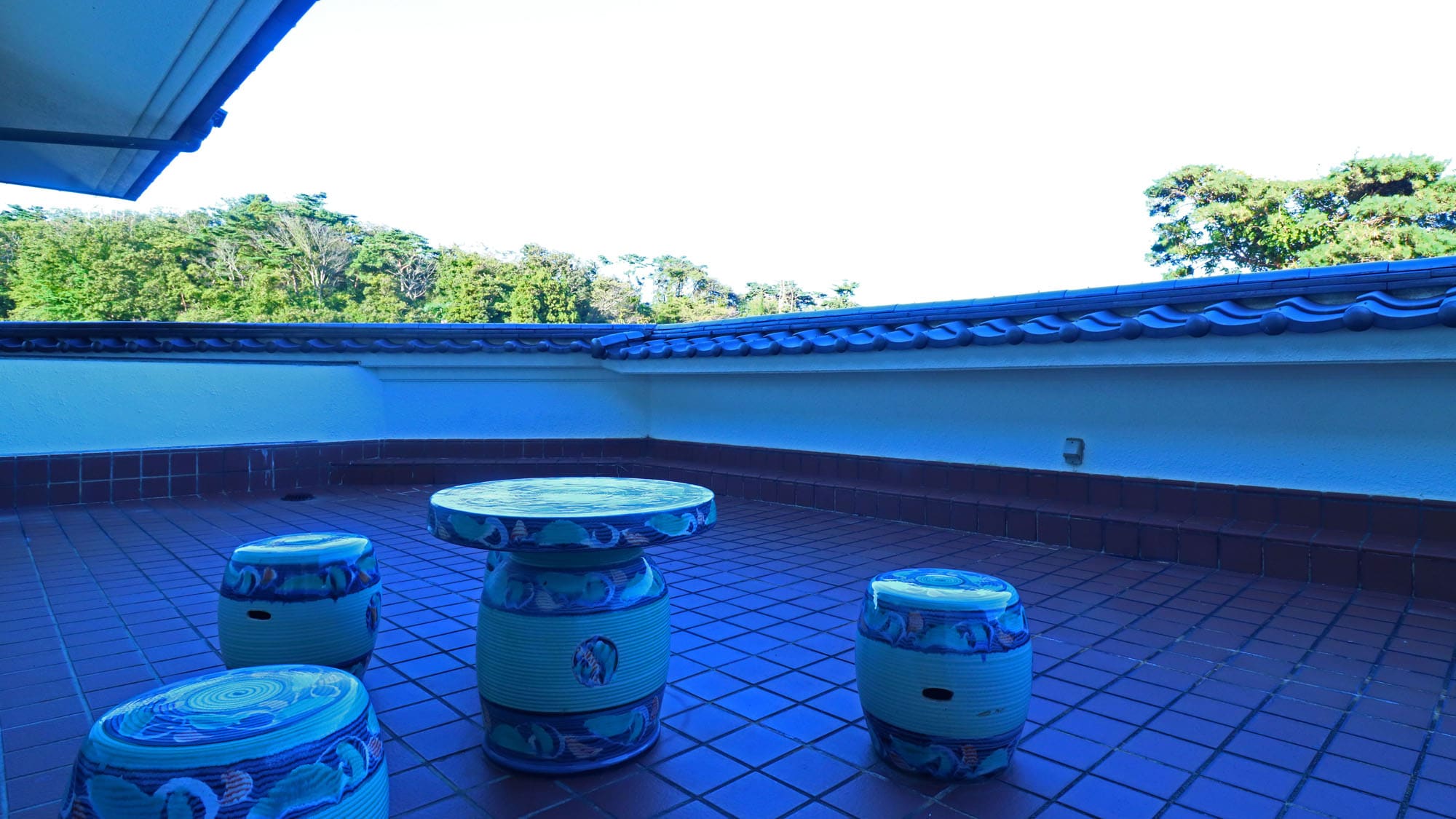 # [Example of guest room - Japanese-style room] The trees in the courtyard add color and give you a sense of the seasons.