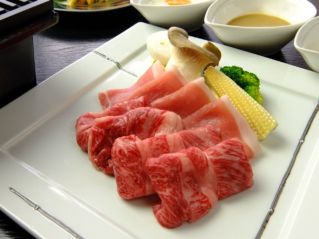 Matsusaka beef and Matsusaka pork *Serves two