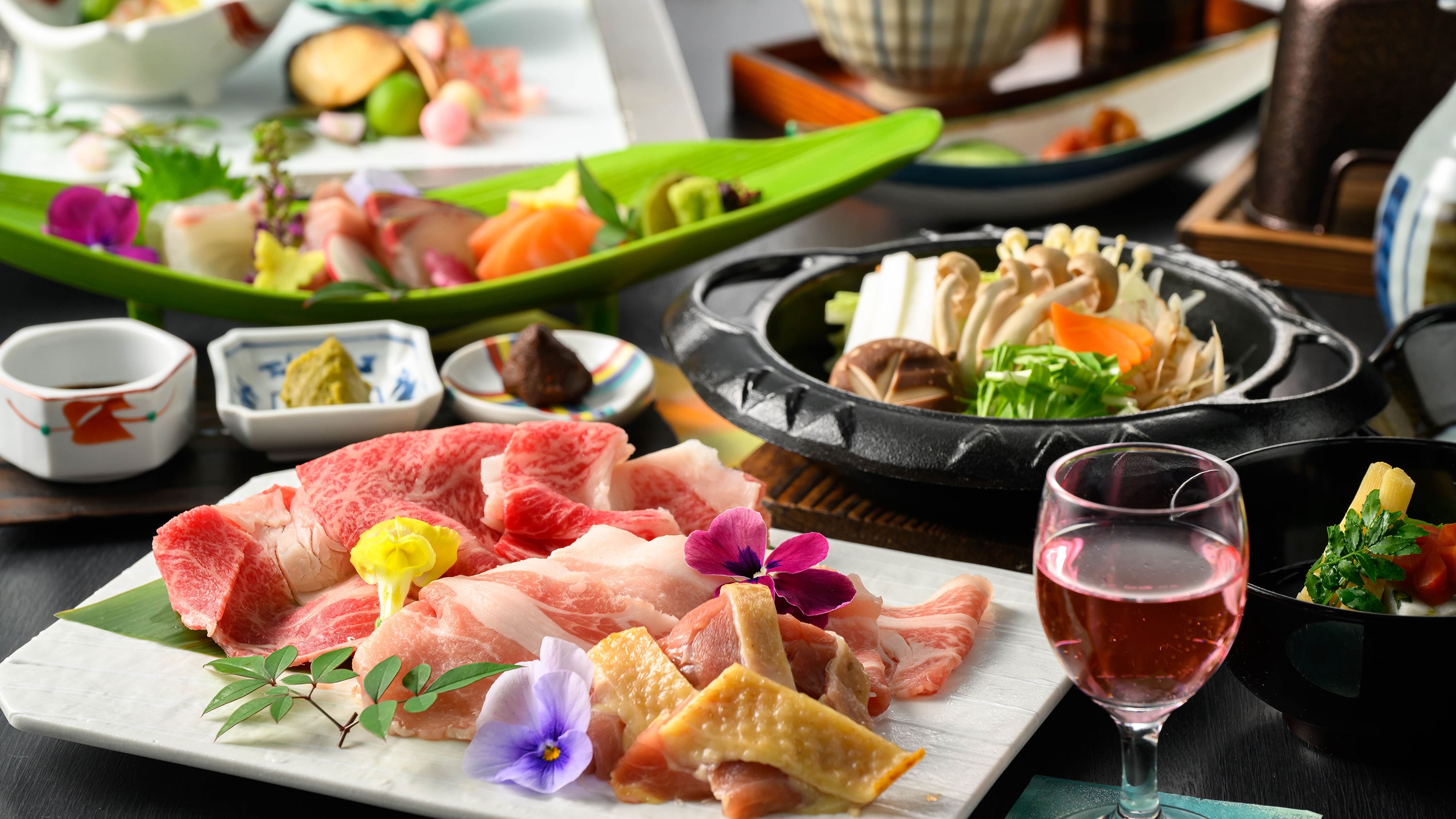 【かがりや会席】大和牛、大和肉鶏、大和ポーク。奈良が誇るお肉を、ぜひ。