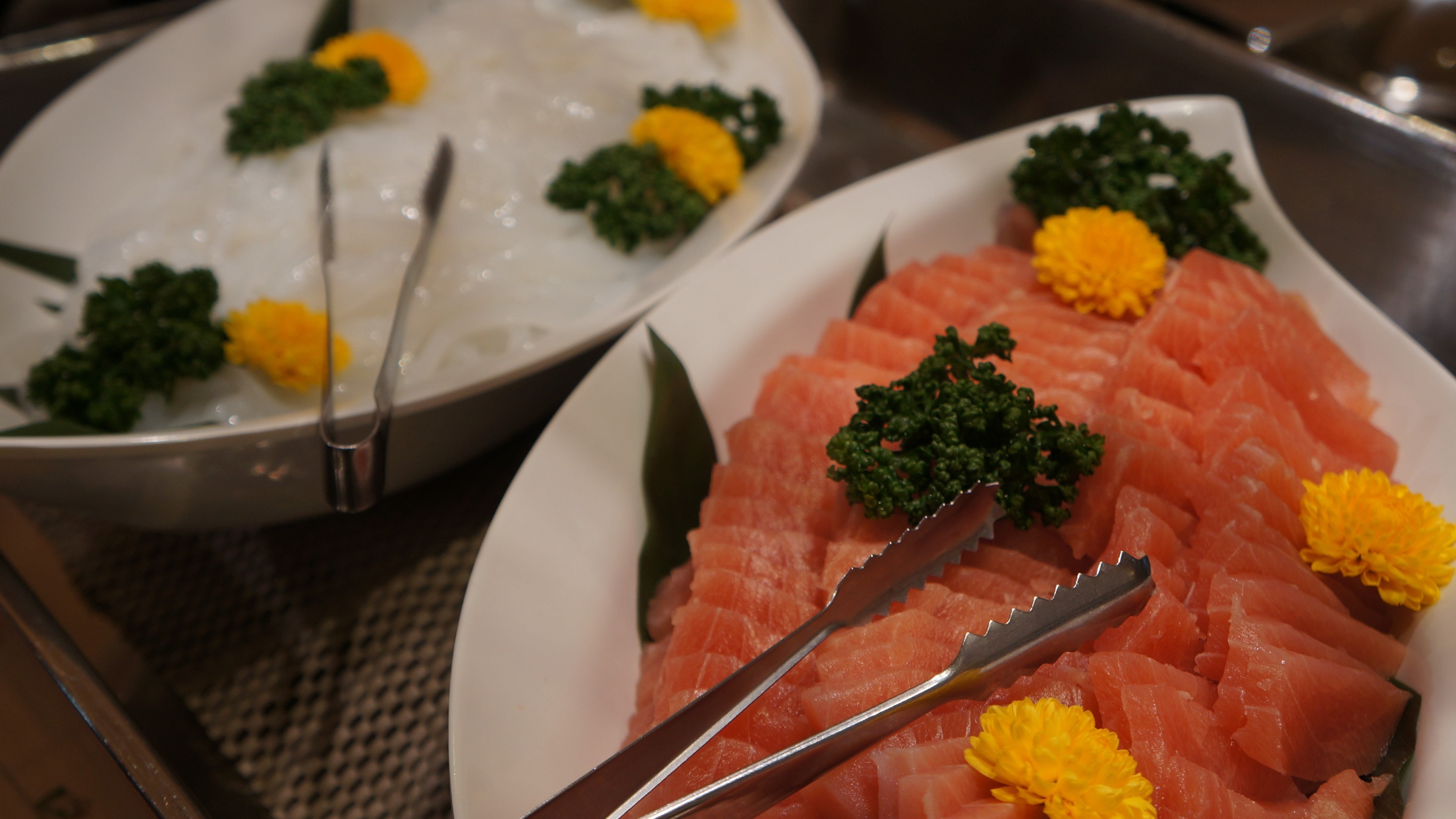 Dinner buffet: sashimi