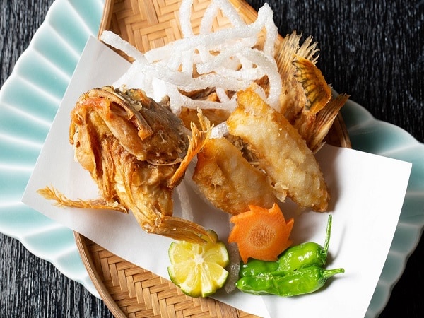 Deep-fried scorpion fish