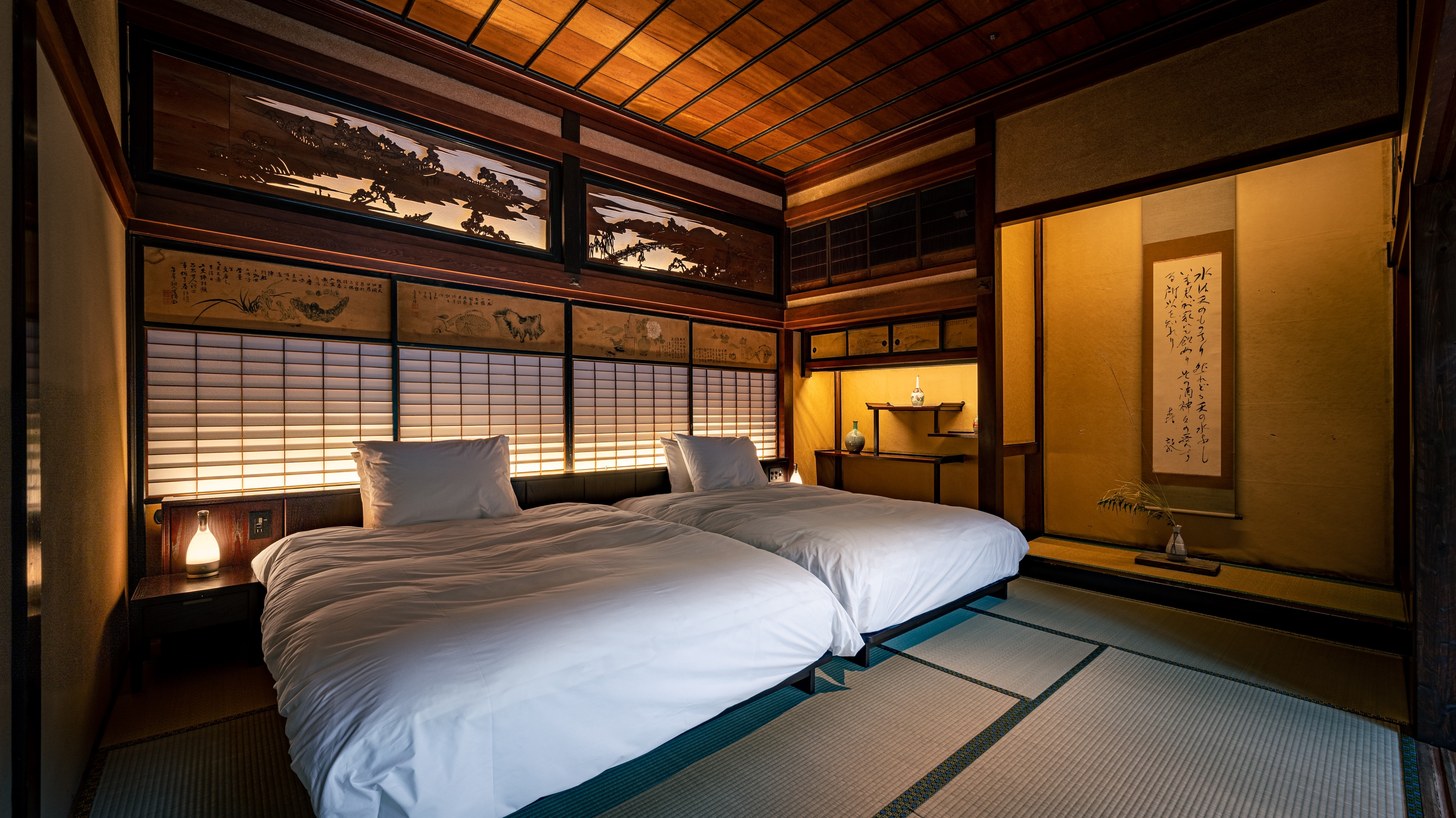 [Toshiyoshiya] Hyakugo / Shoin-zukuri, luxury of tatami room / with semi-open-air bath