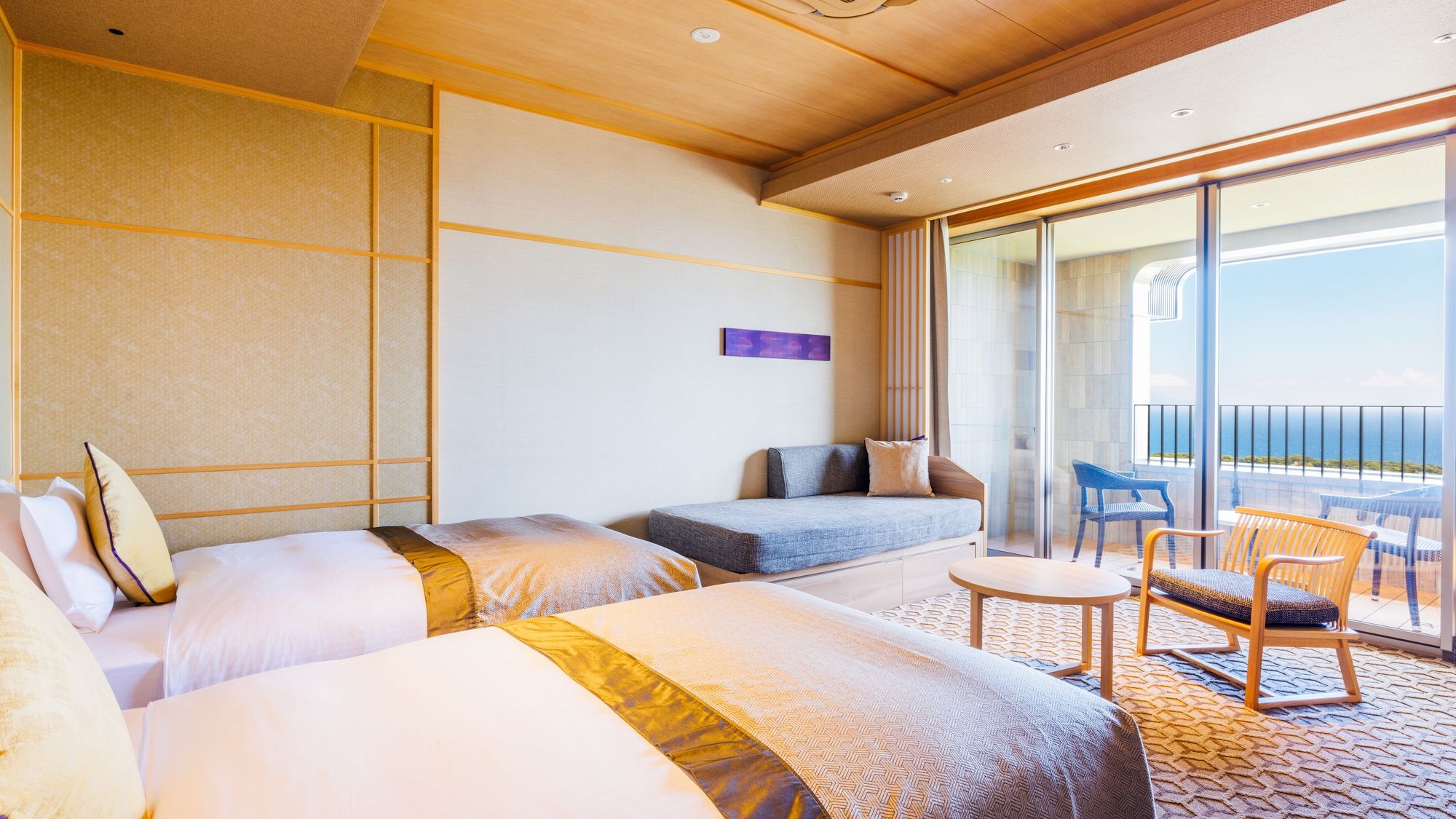 Premium terrace twin / with hot spring open-air bath (60 square meters)
