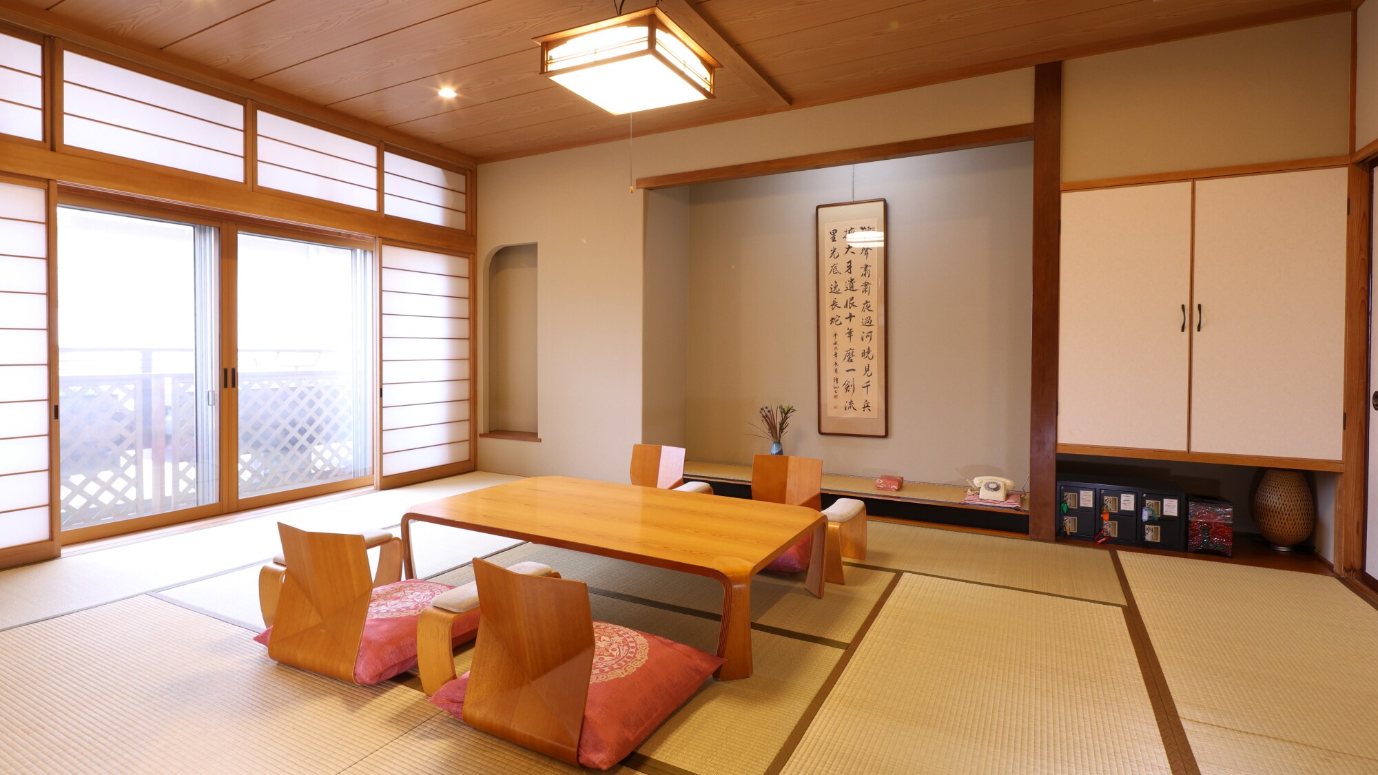 [Top floor] Guest room with open-air bath: 12 tatami mats + 10 tatami mats