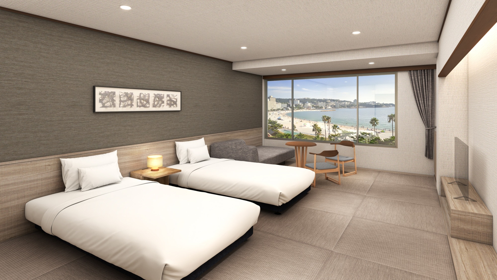 [Moderate Japanese-style room + twin bed] Example