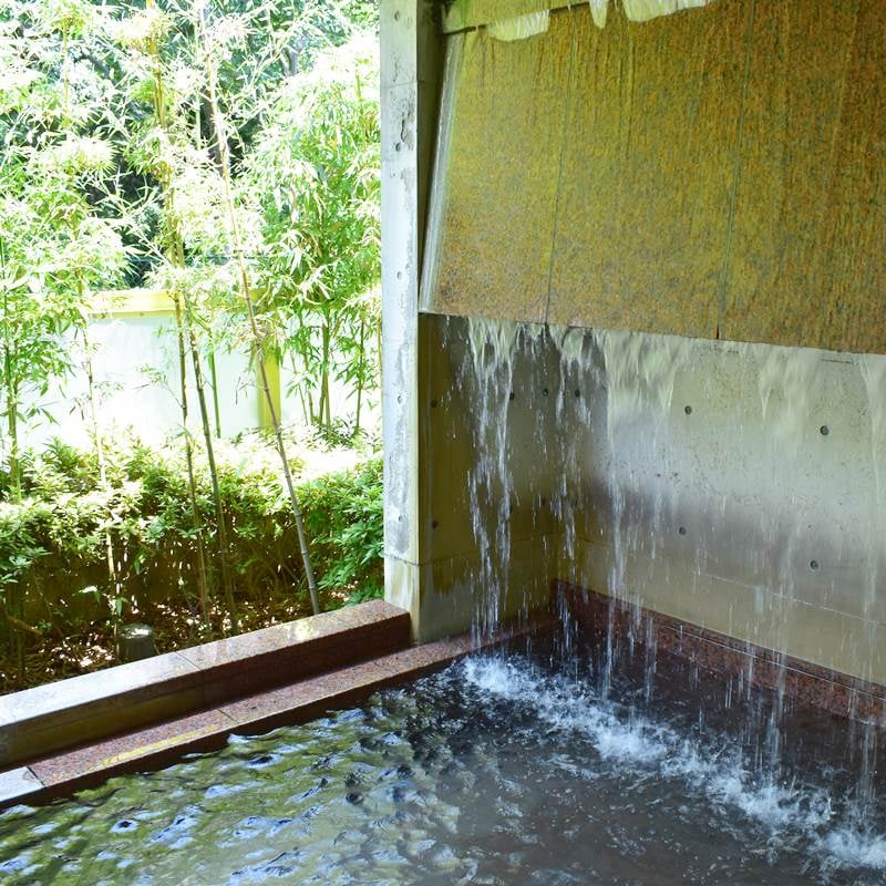 A natural hot spring with plenty of pure sodium bicarbonate spring water. Women's open-air bath