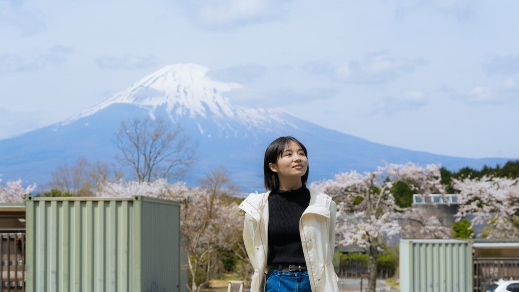 Take a stroll with Mt. Fuji in the background