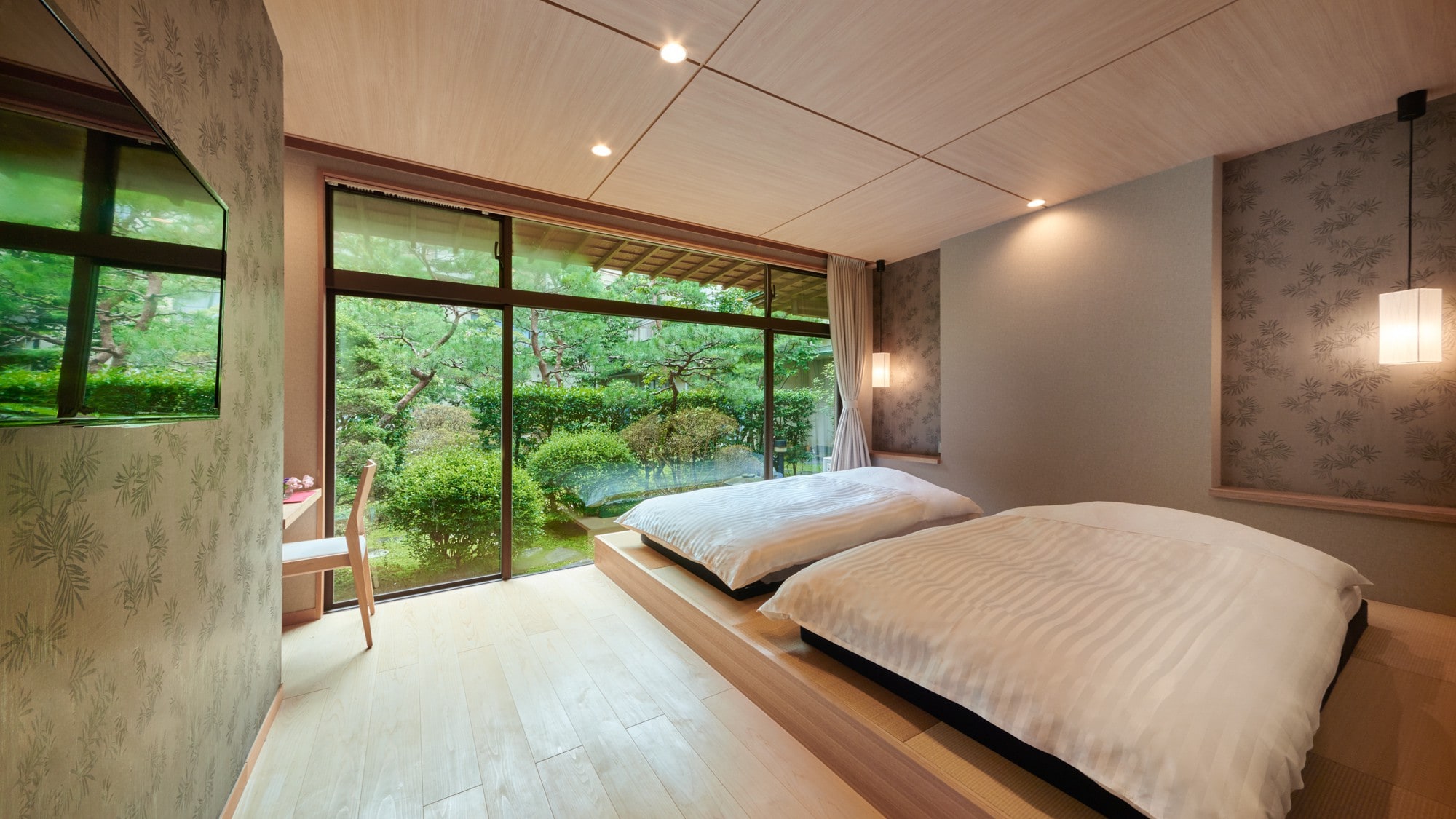 ■Japanese Suite Yui■Japanese-style room with 15 tatami mats and bedroom (garden view)