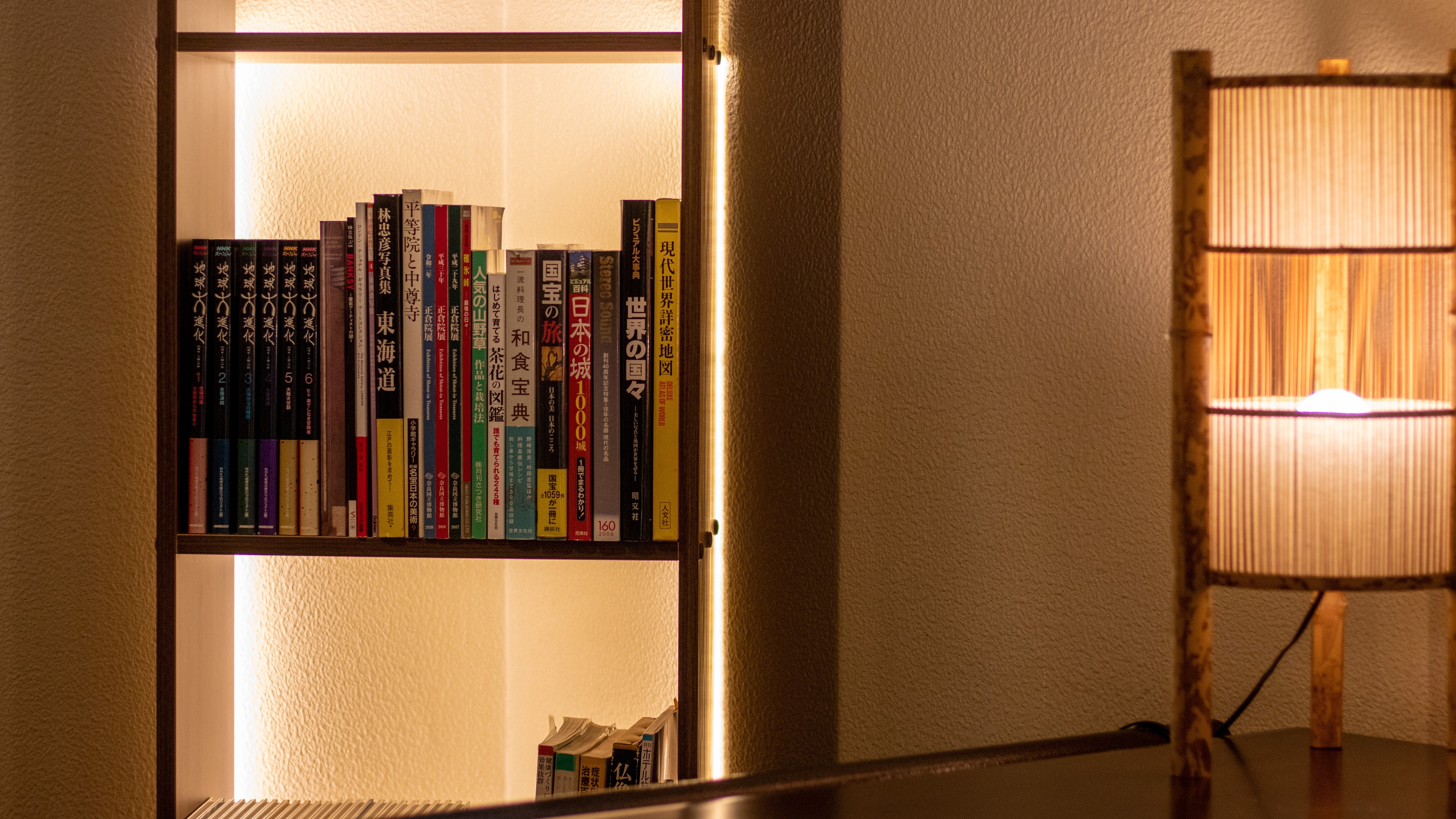 -The bookshelf in the front lobby has been completed.