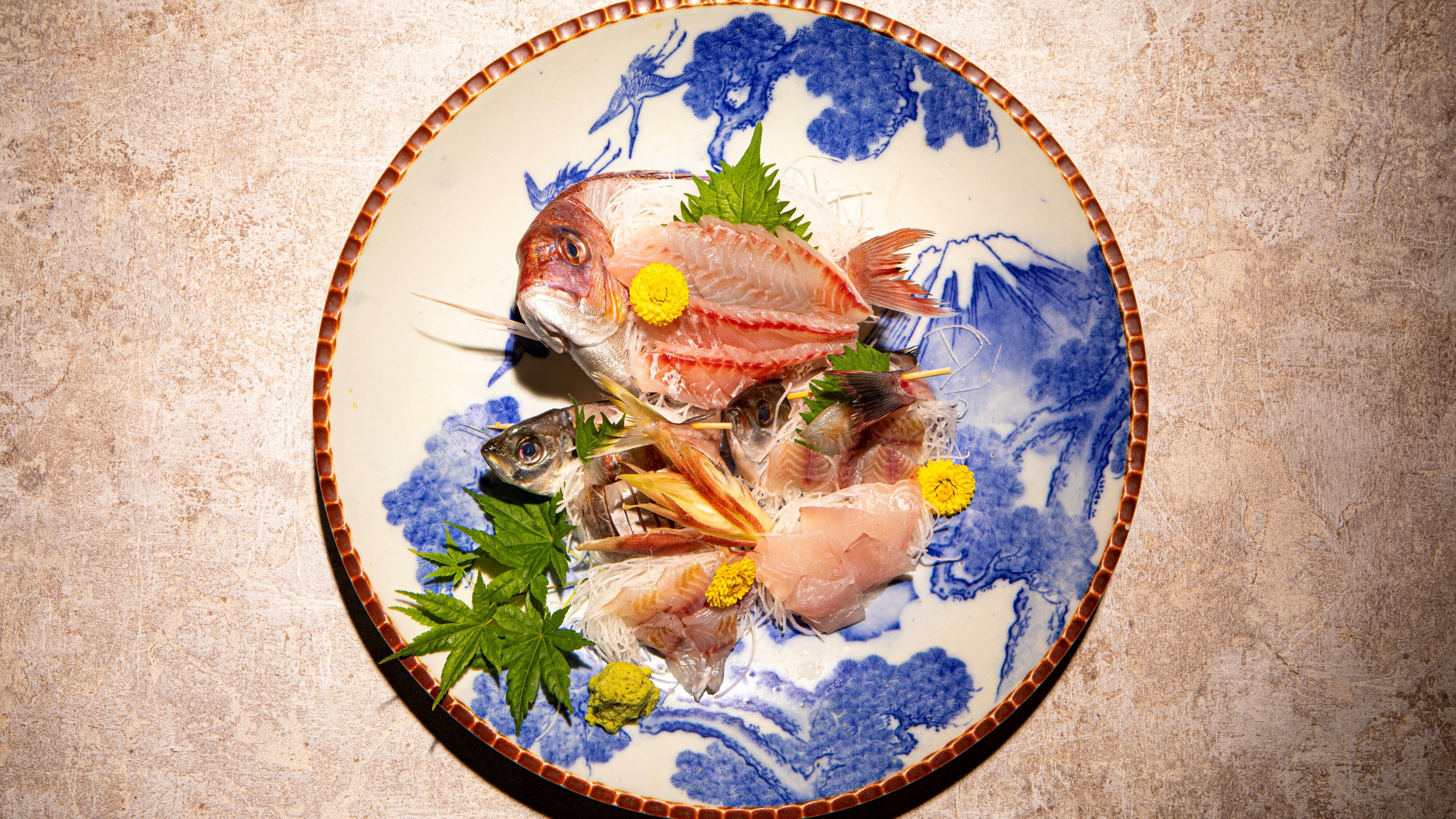 Local fish sashimi plate