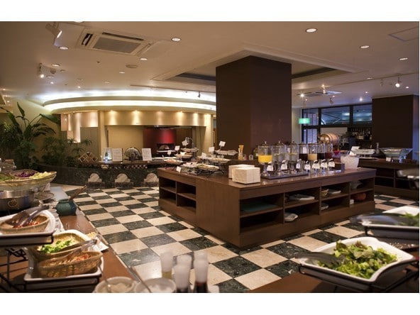 Breakfast buffet inside the restaurant
