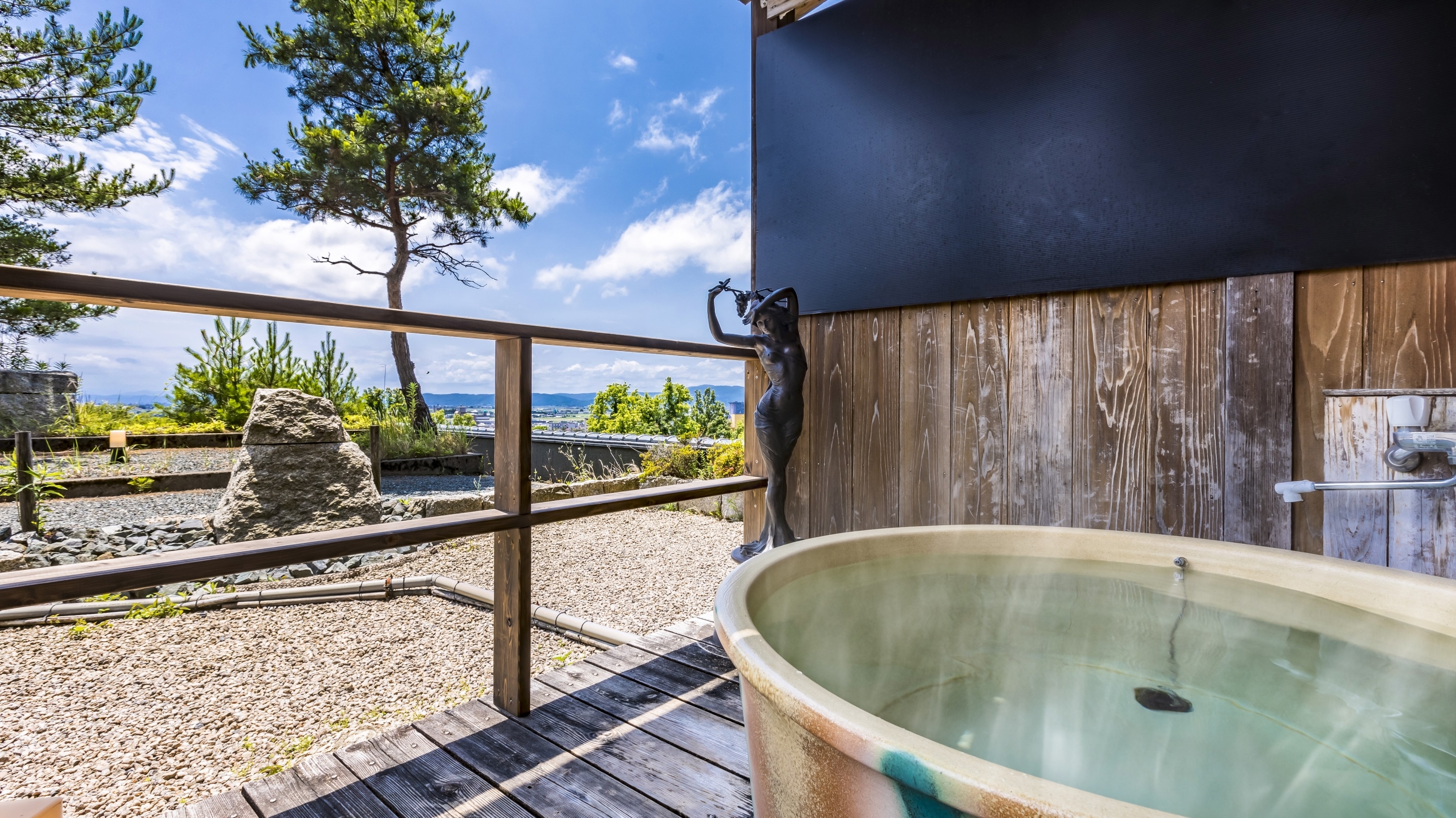Superior Japanese-Western room with open-air bath *An example of an open-air bath in a guest room