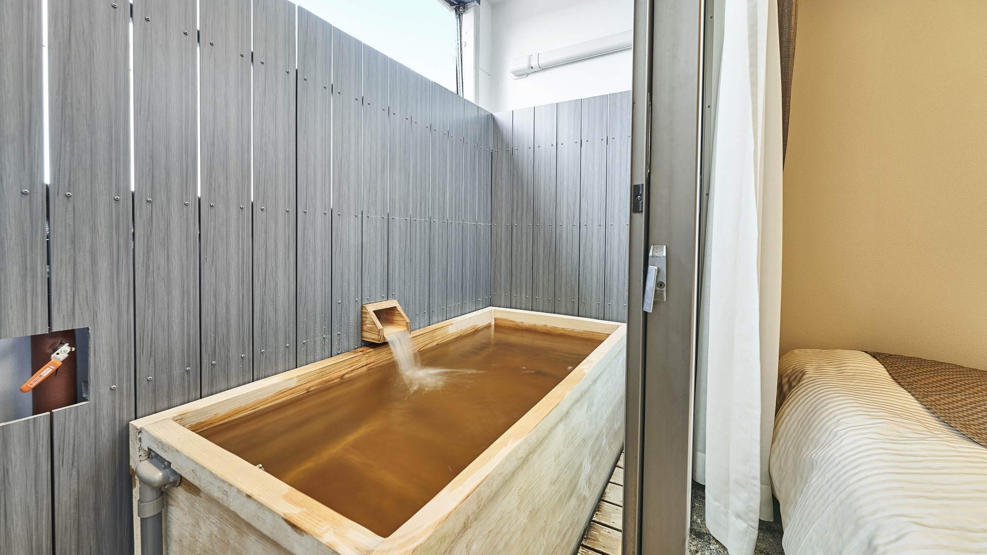 E-type Western-style double room [unit bath + open-air bath]