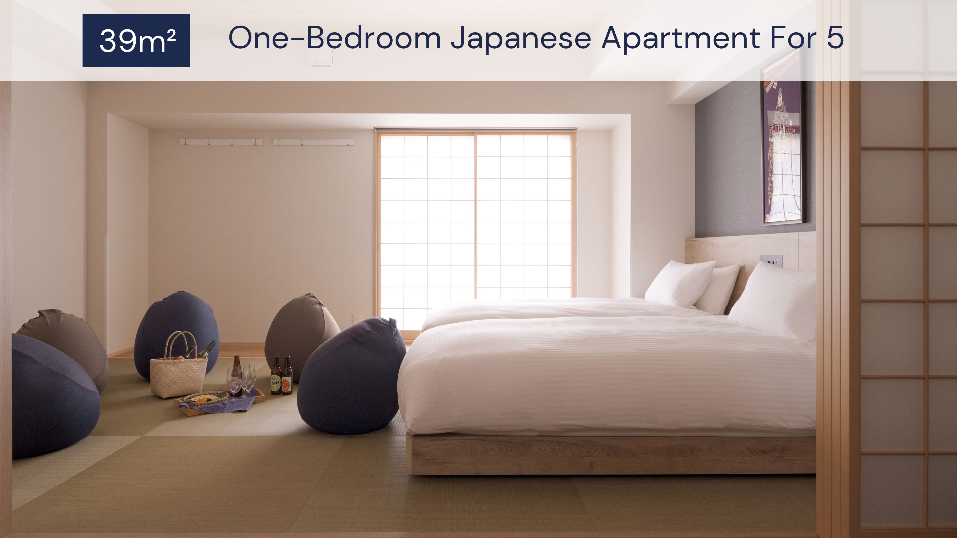 1 Bedroom Japanese Apartment for 5