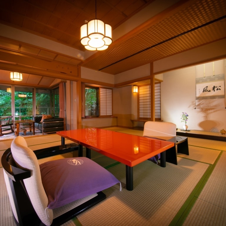 15-tatami Japanese-style room with open-air bath "Shomari"