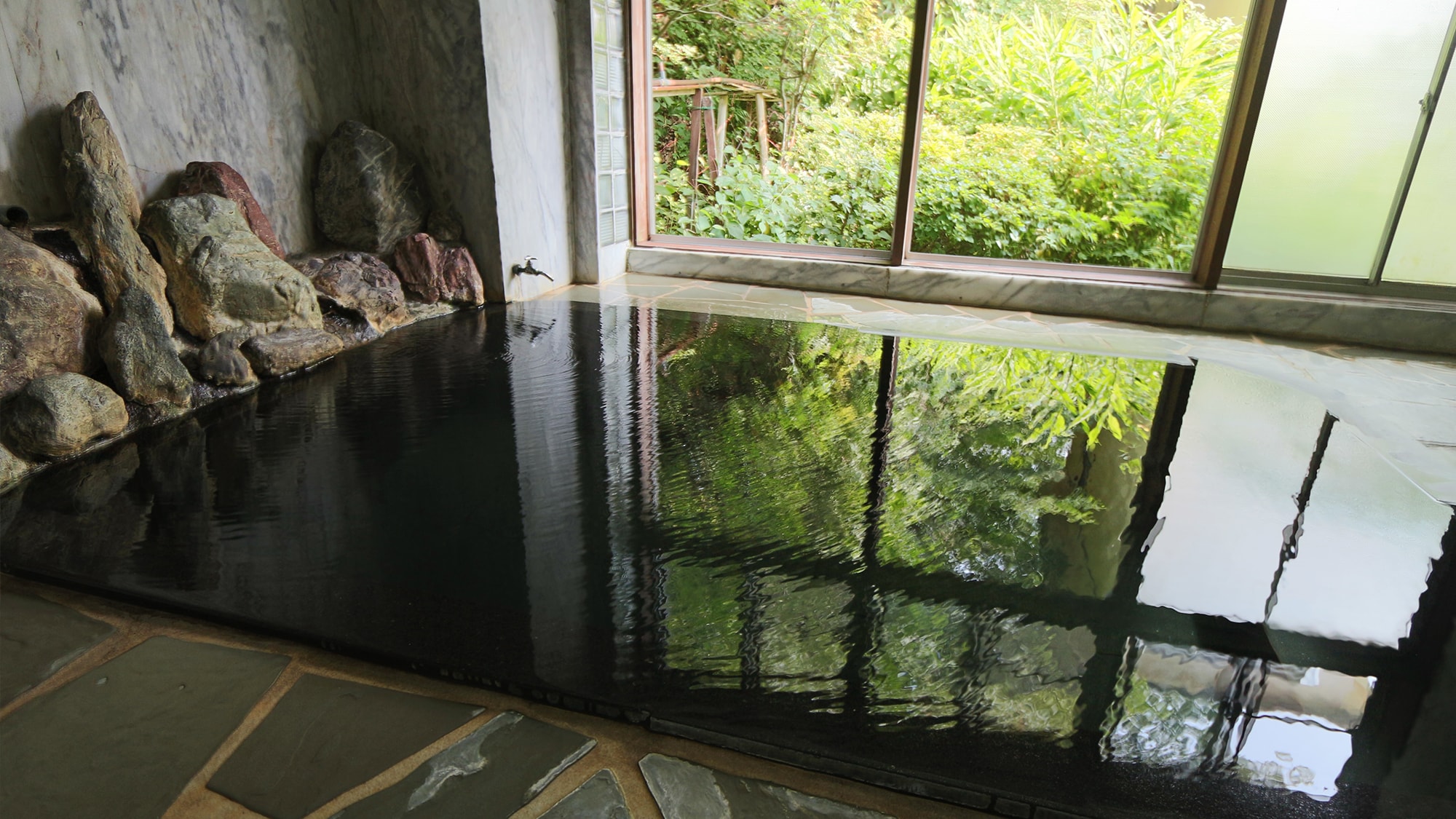 This is a hot spring with water directly from the source.