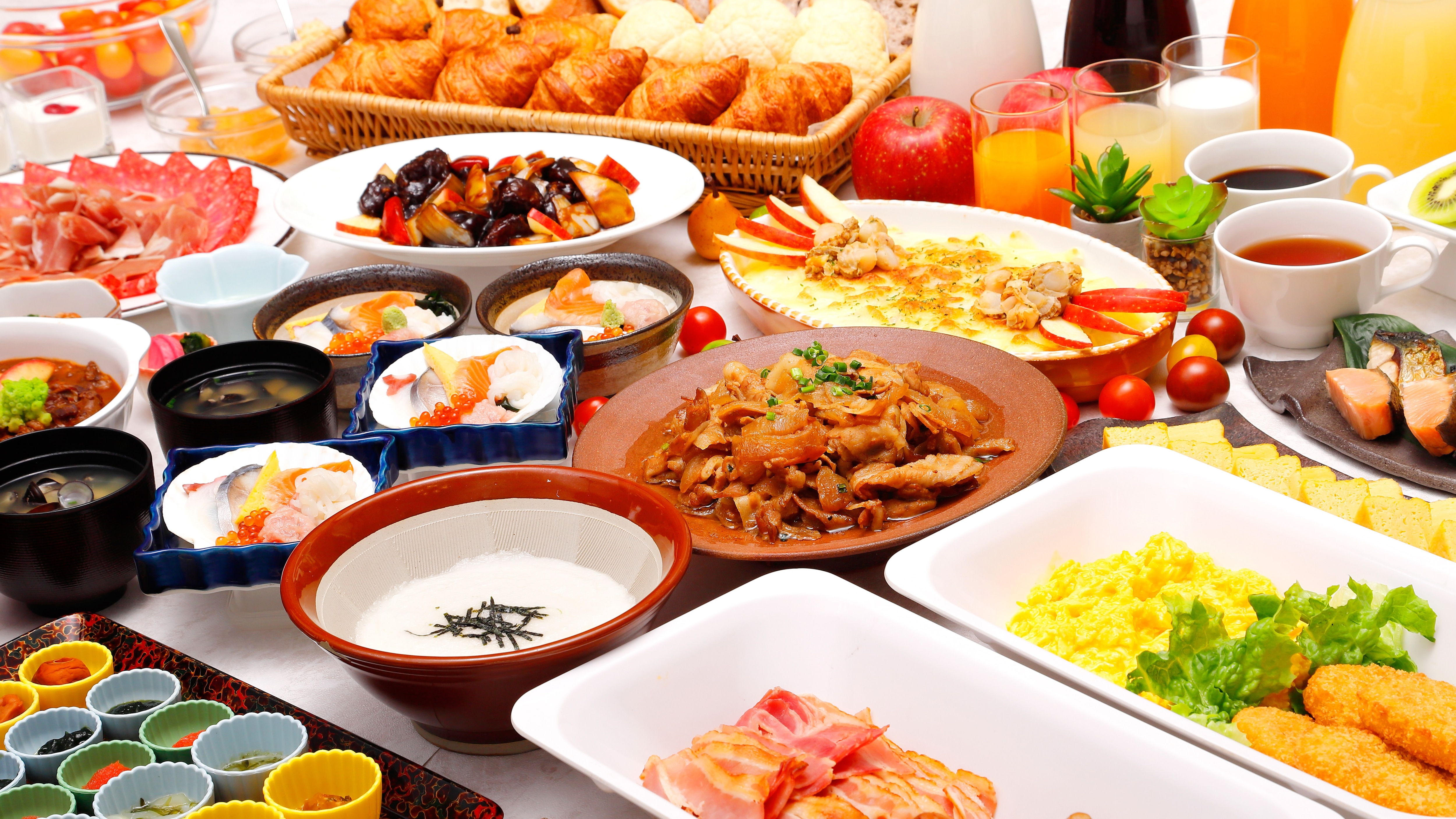 Breakfast offers over 40 dishes at the buffet