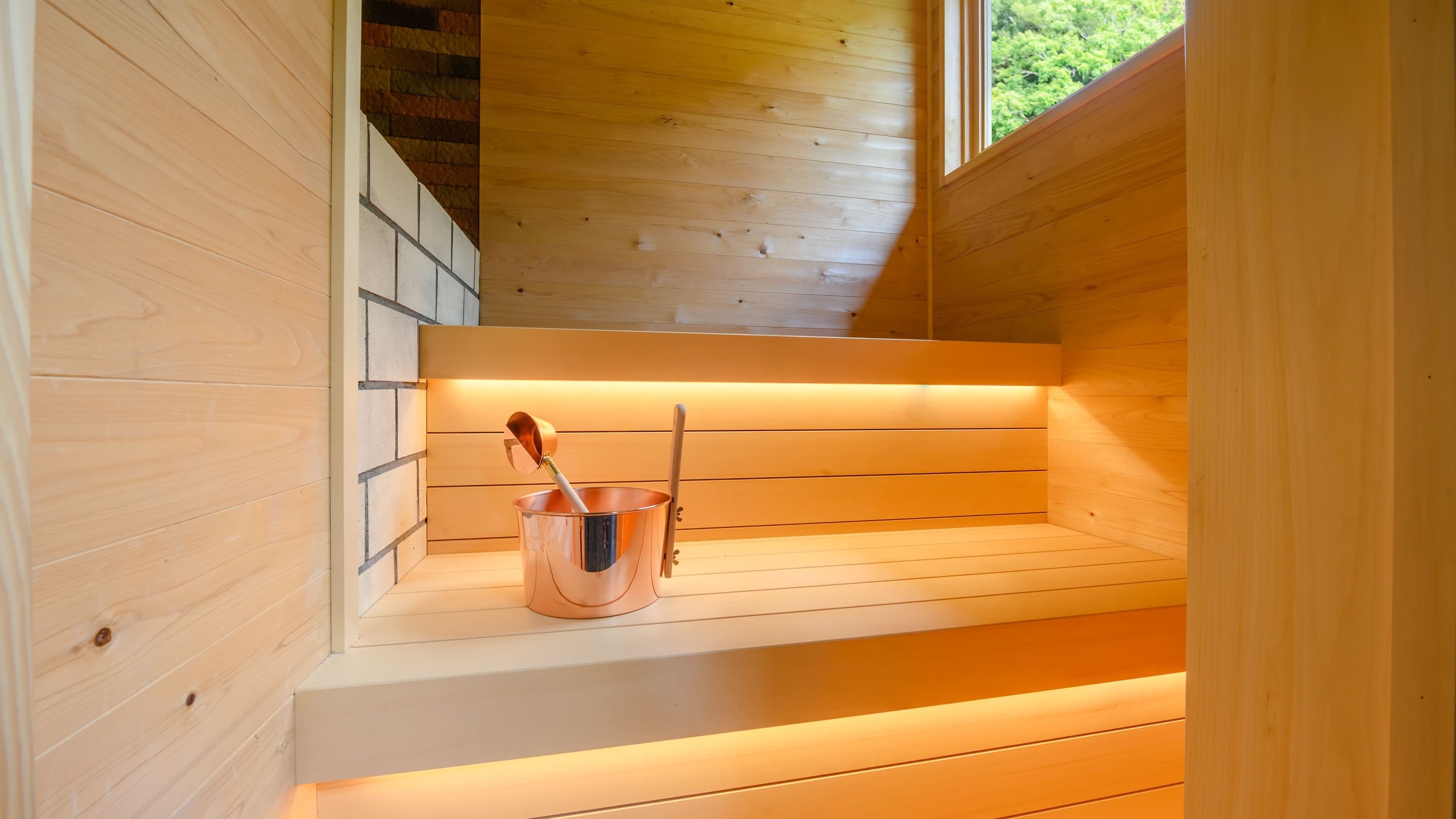 【附溫泉露天浴池及三溫暖的西式雙床房】桑拿圖片