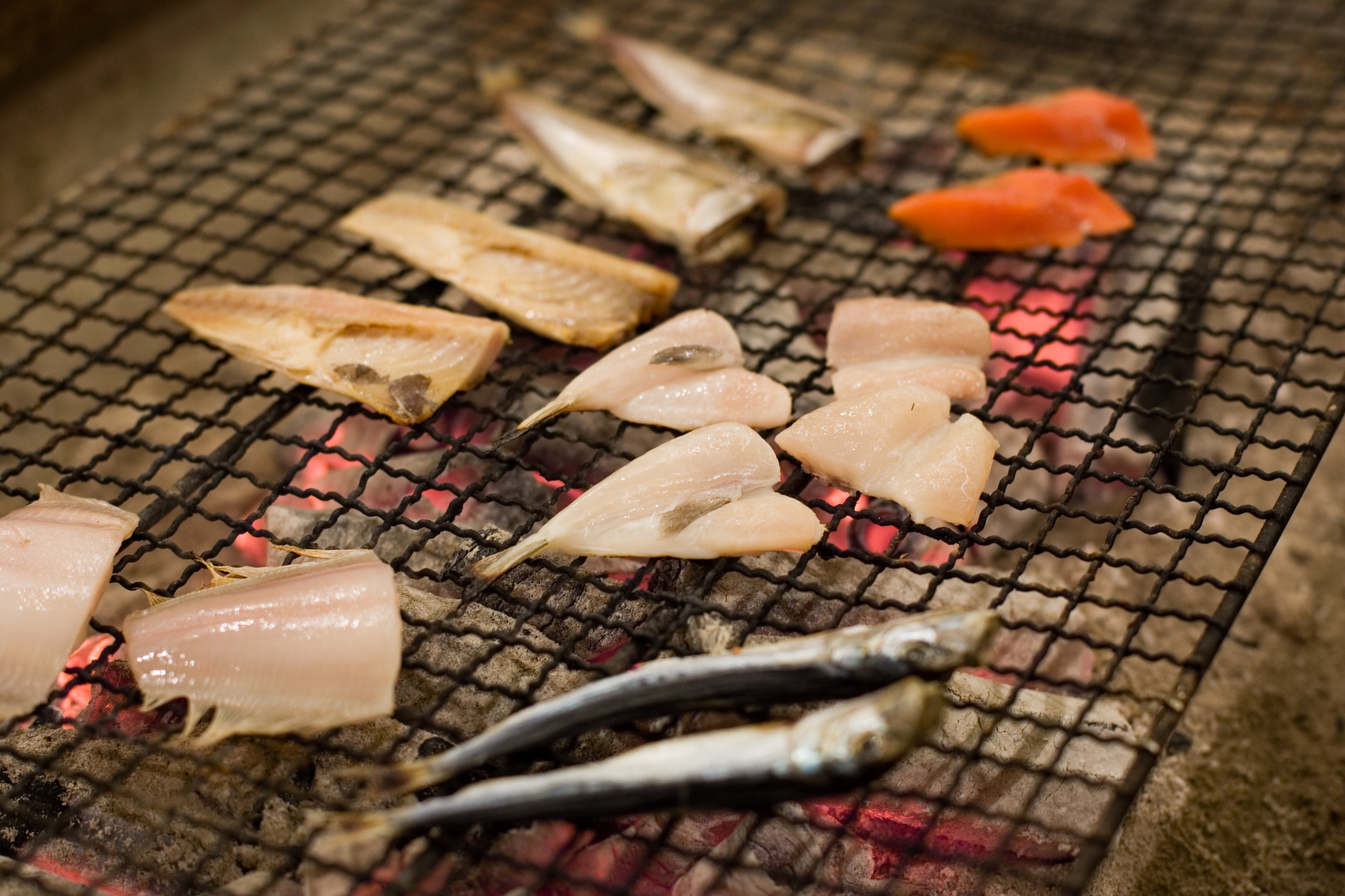 Grilled fish for breakfast