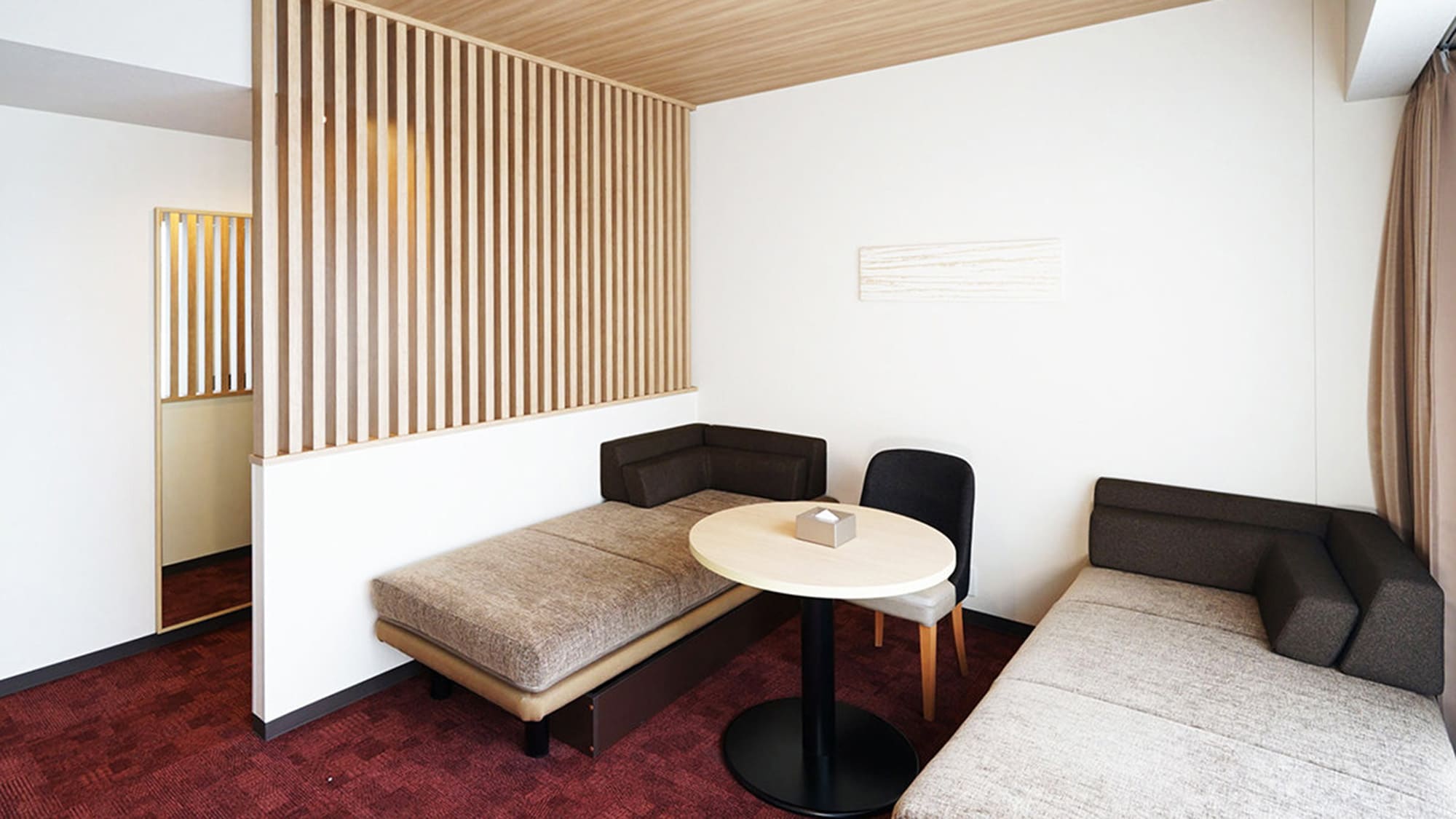 [Family Room A] Includes a living area, perfect for families or group trips.