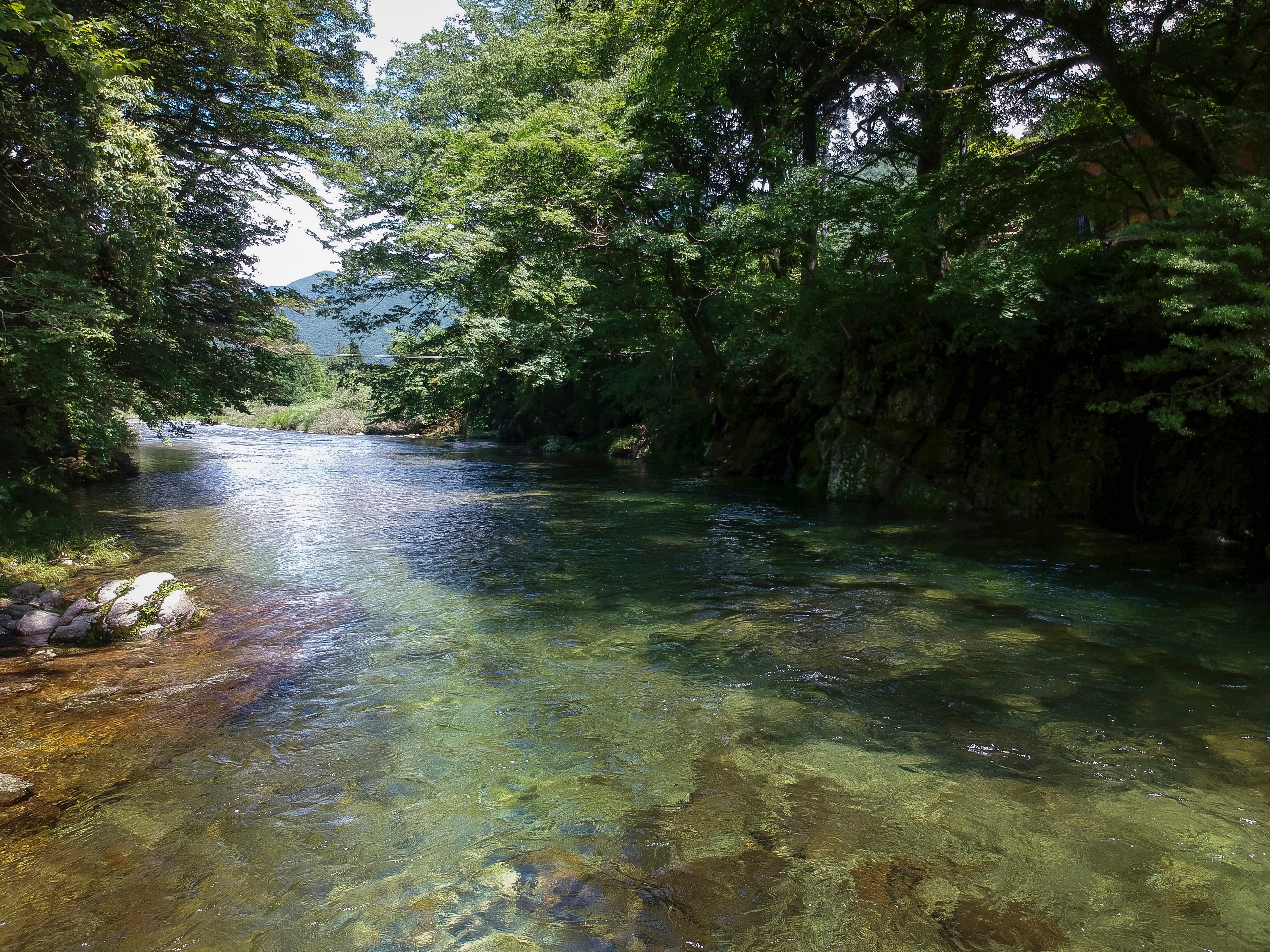 [Clear stream visible from all guest rooms] The soothing scenery that we are proud of