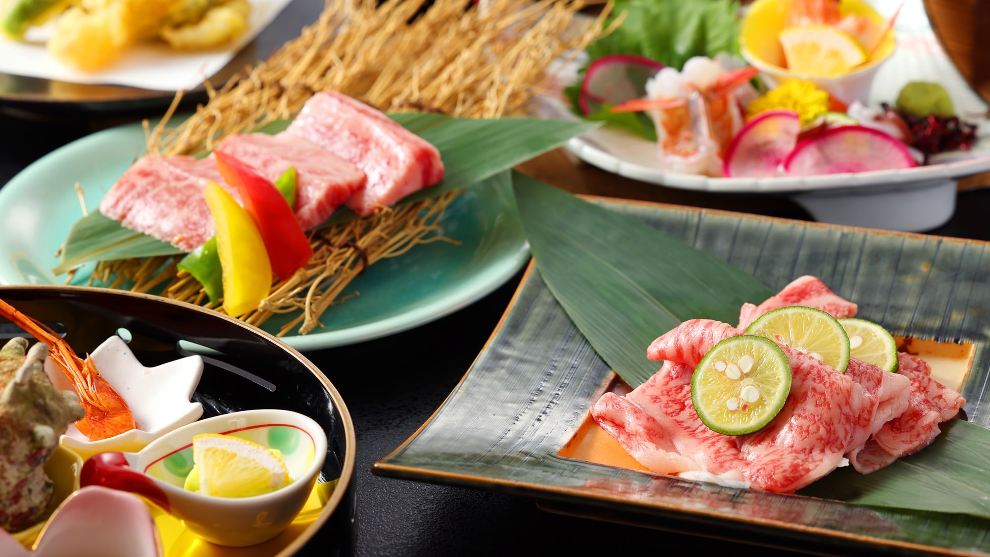 Contoh makan malam Nagi Wagyu Kaiseki