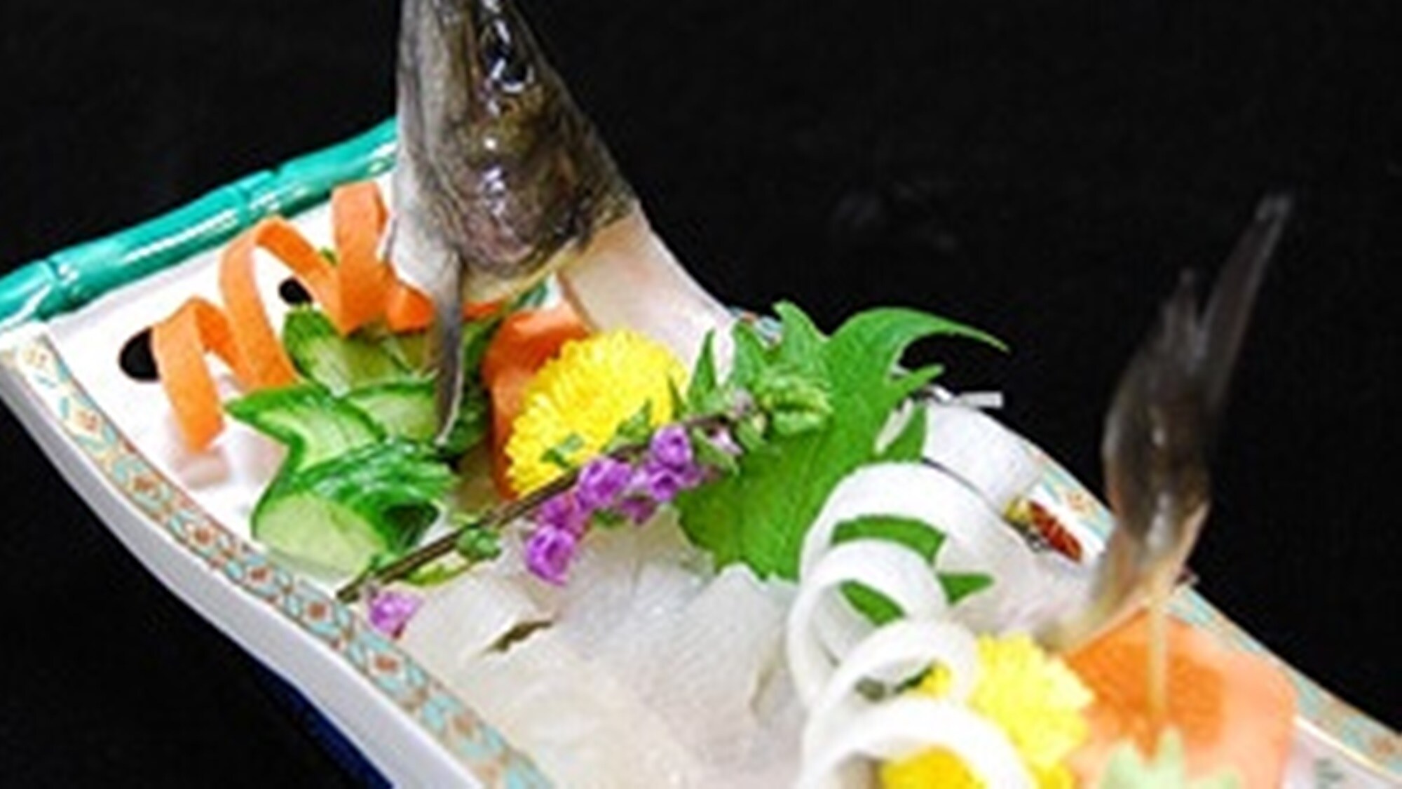 Whole trout sashimi