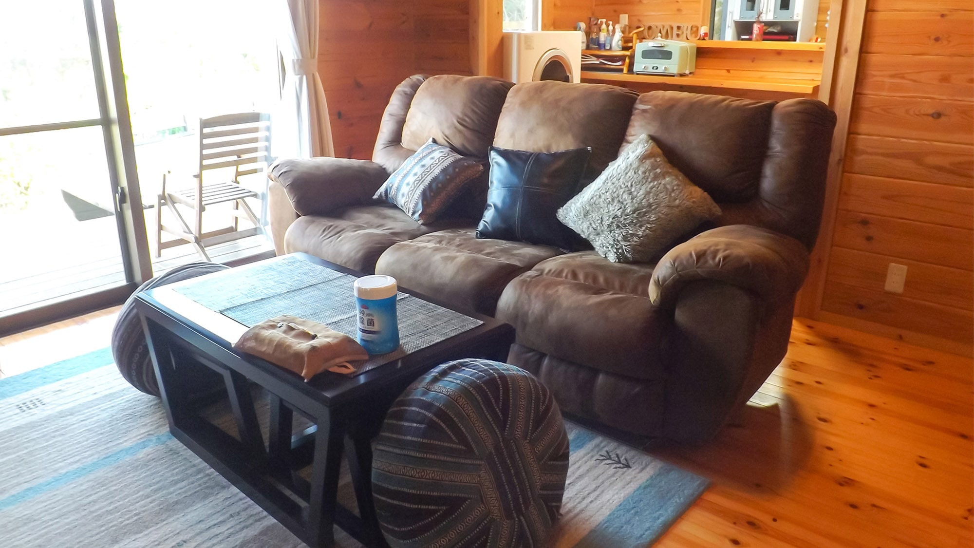 Light comes in through the living room / large window