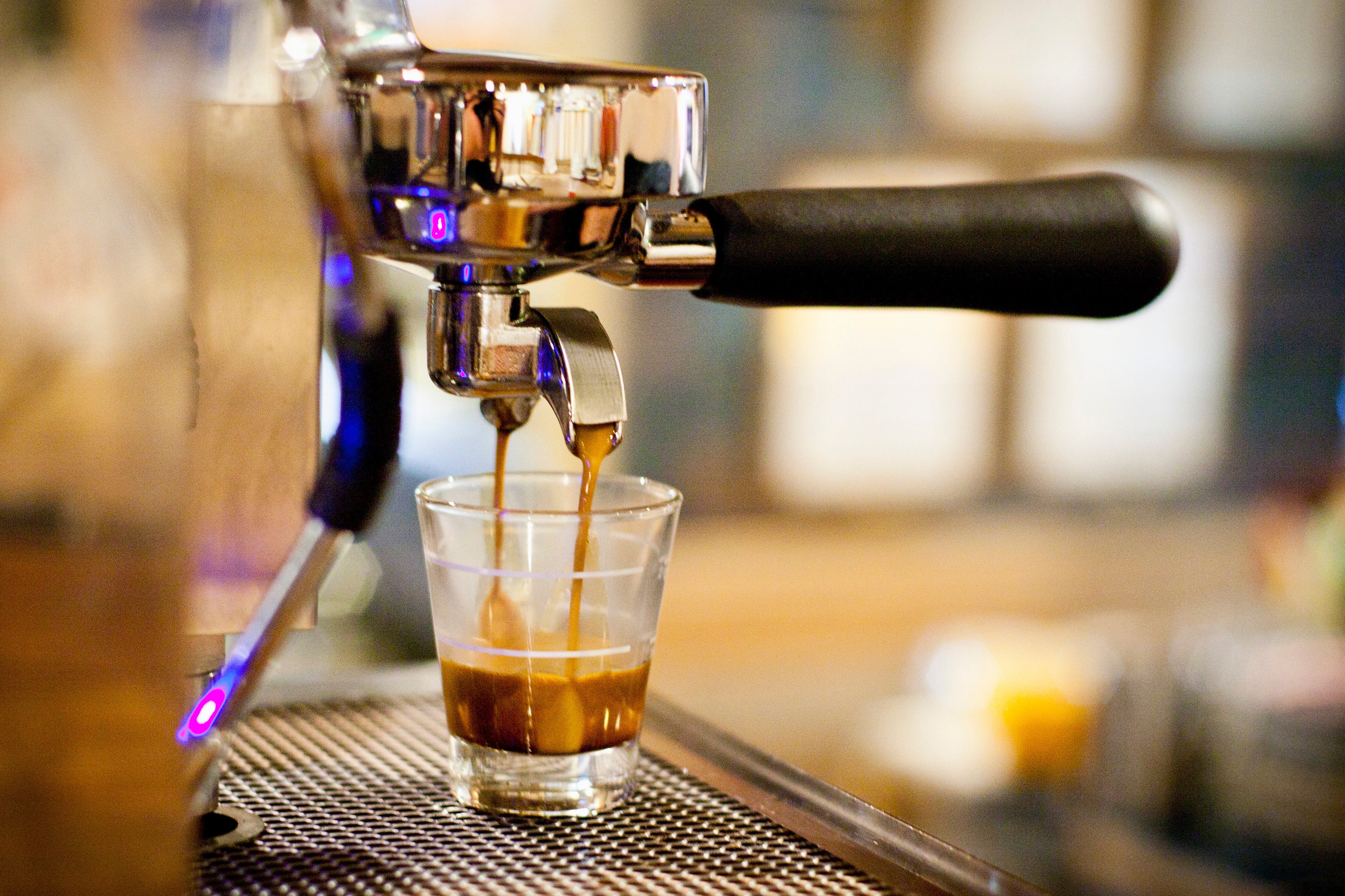 Coffee brewed with an authentic espresso machine!