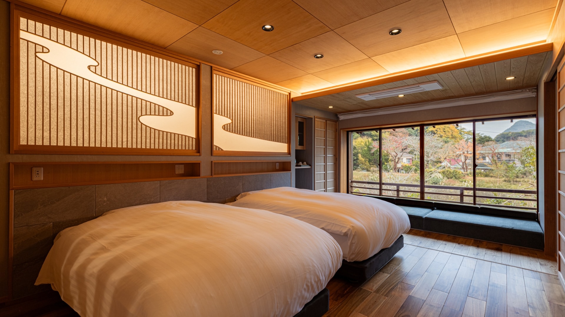 [Maisonette] Suite hai giường đơn có phòng tắm ngoài trời