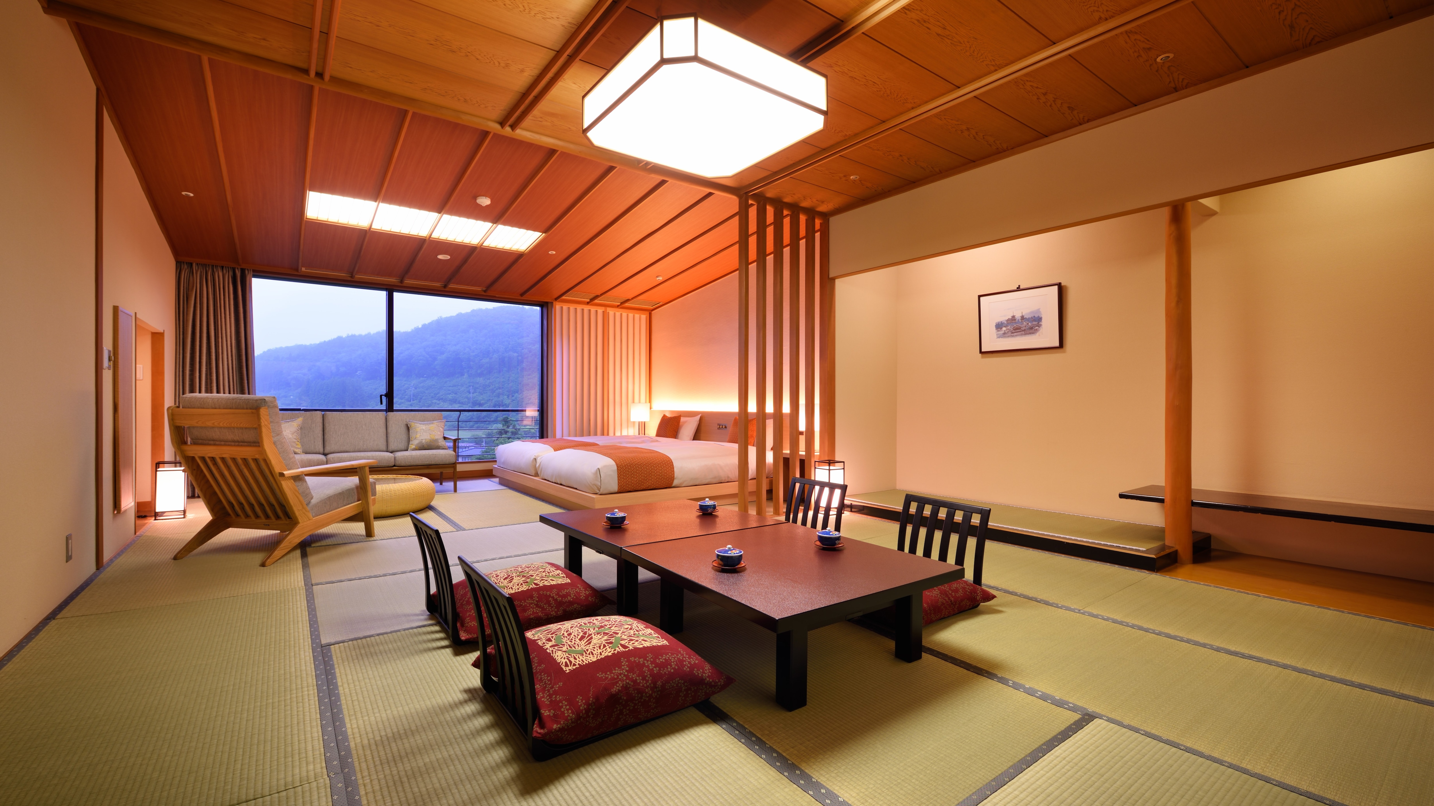 [Kamar bergaya Jepang-Barat] Kamar bergaya Jepang 15 tikar tatami + twin (bebas rokok) lantai 3 hingga 5 (contoh)