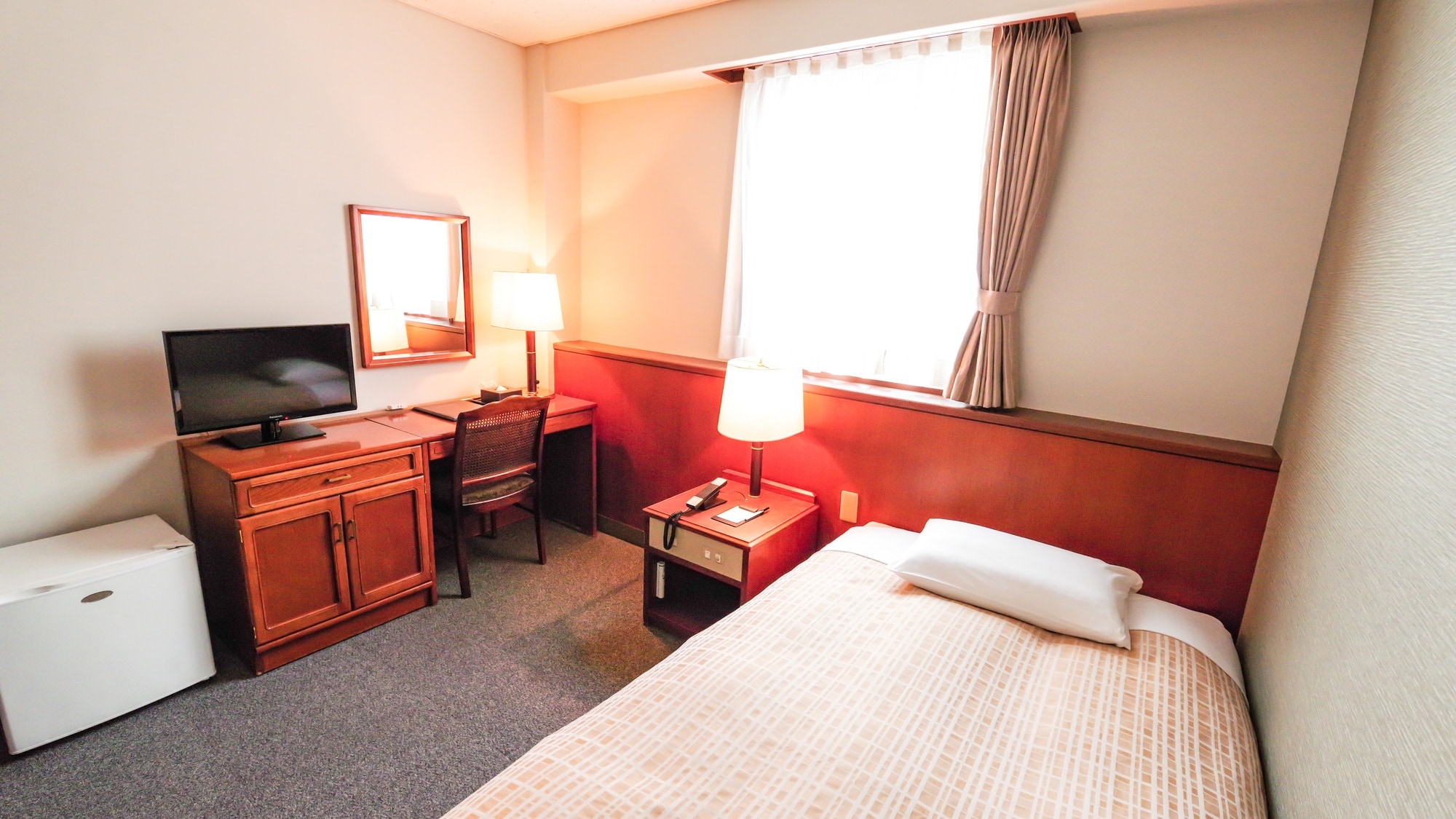 [Wide single room] All rooms have French beds and duvet style ♪