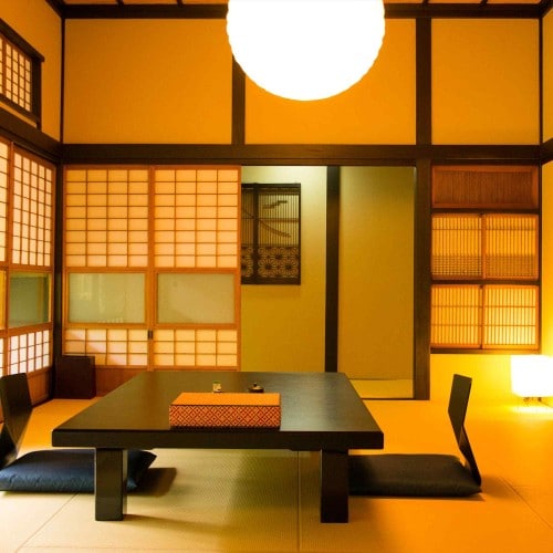 An example of a room. Furnishings from Shizuoka Prefecture decorate the room.