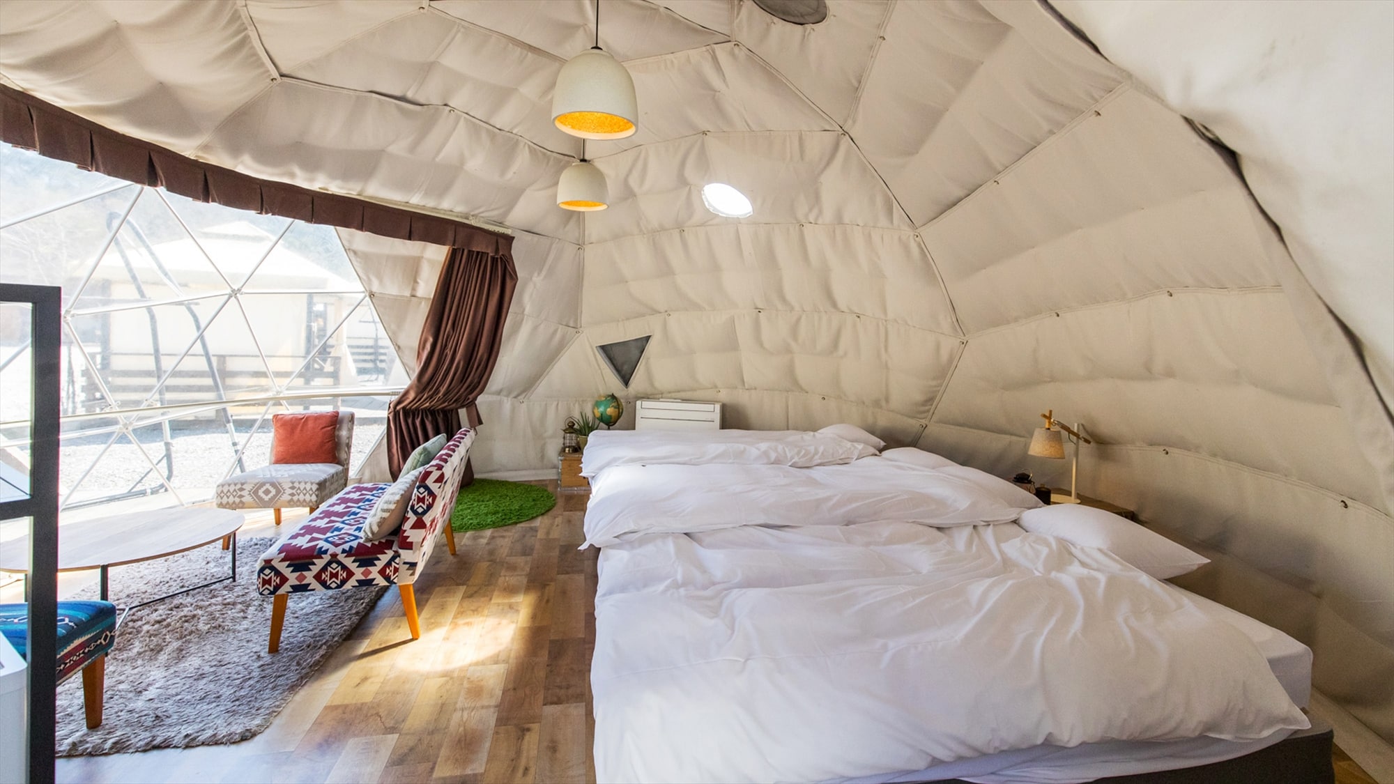 [Dome -AIR-] The charm of the dome shape is the sense of openness indoors! You can spend a relaxing time in the spacious room.
