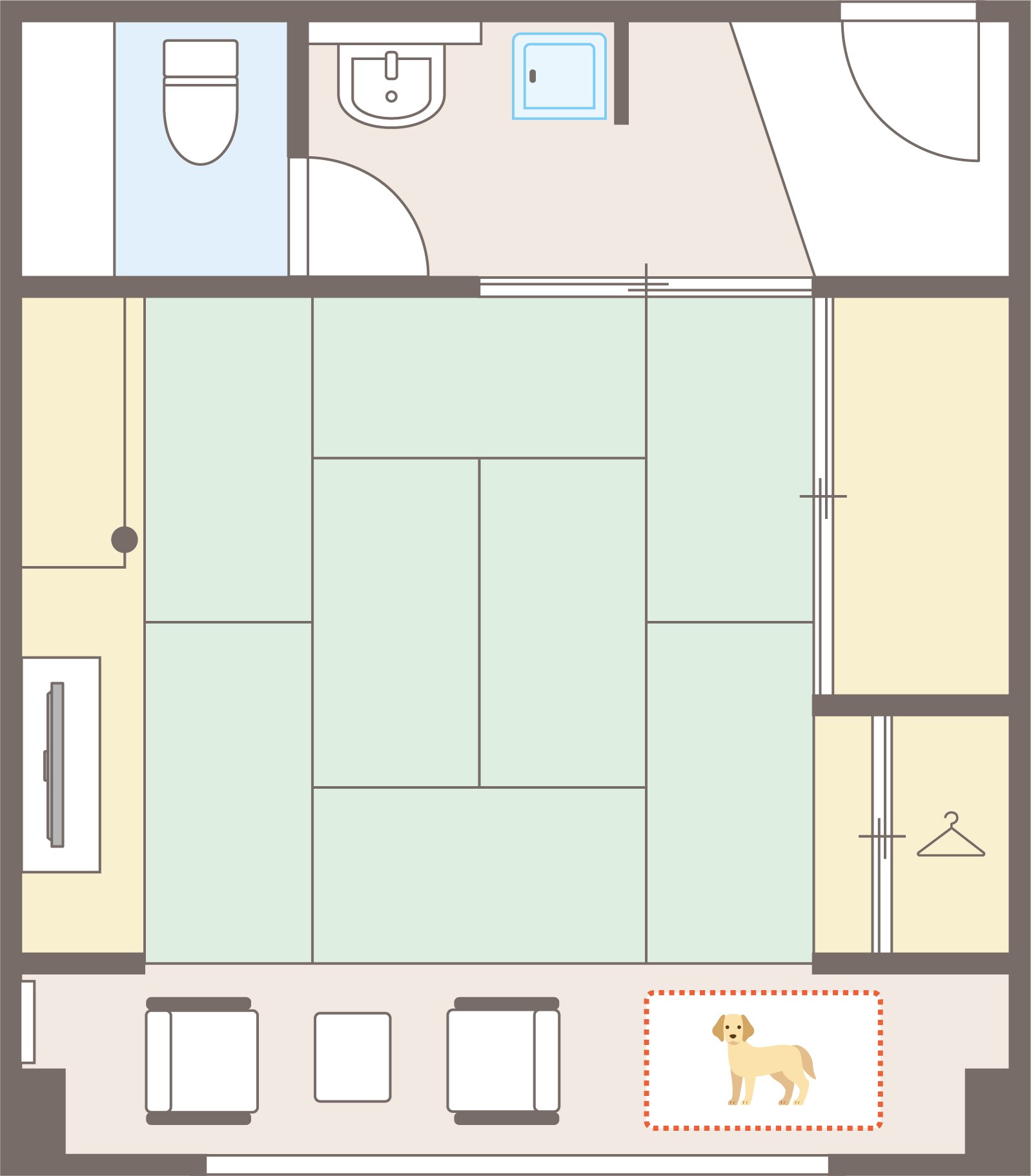 강아지 룸 (일본식 방)