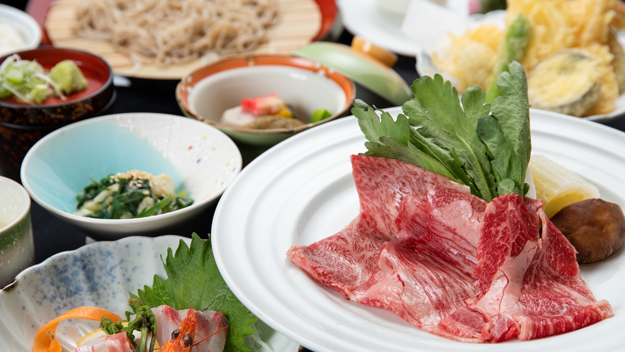 *[Dinner example / Special Kaiseki] Recommended for those who particularly enjoy dishes such as domestic Wagyu beef and sashimi.
