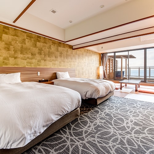 * Ocean view twin (example of guest room)