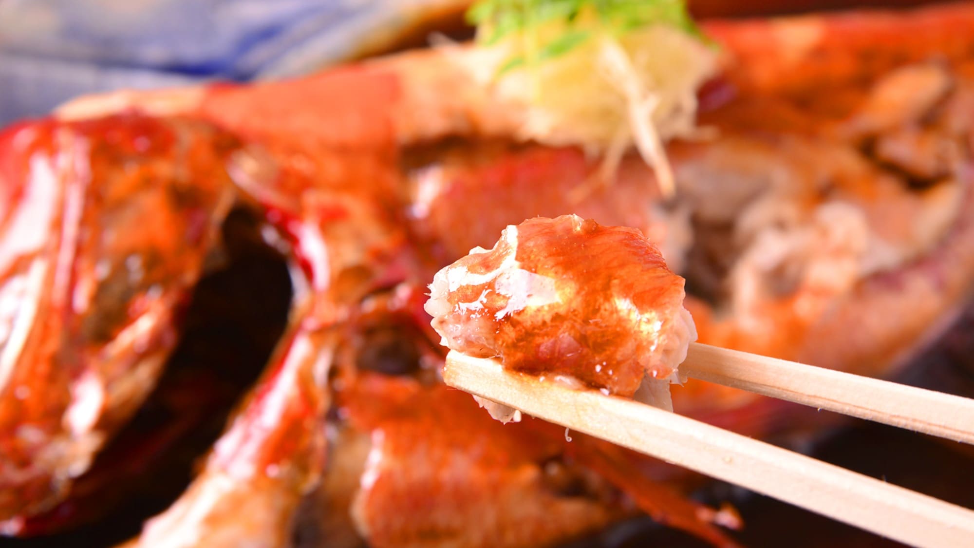 [Dinner] Boiled golden-eyed snapper / from the waters off Izu (separate order, option)