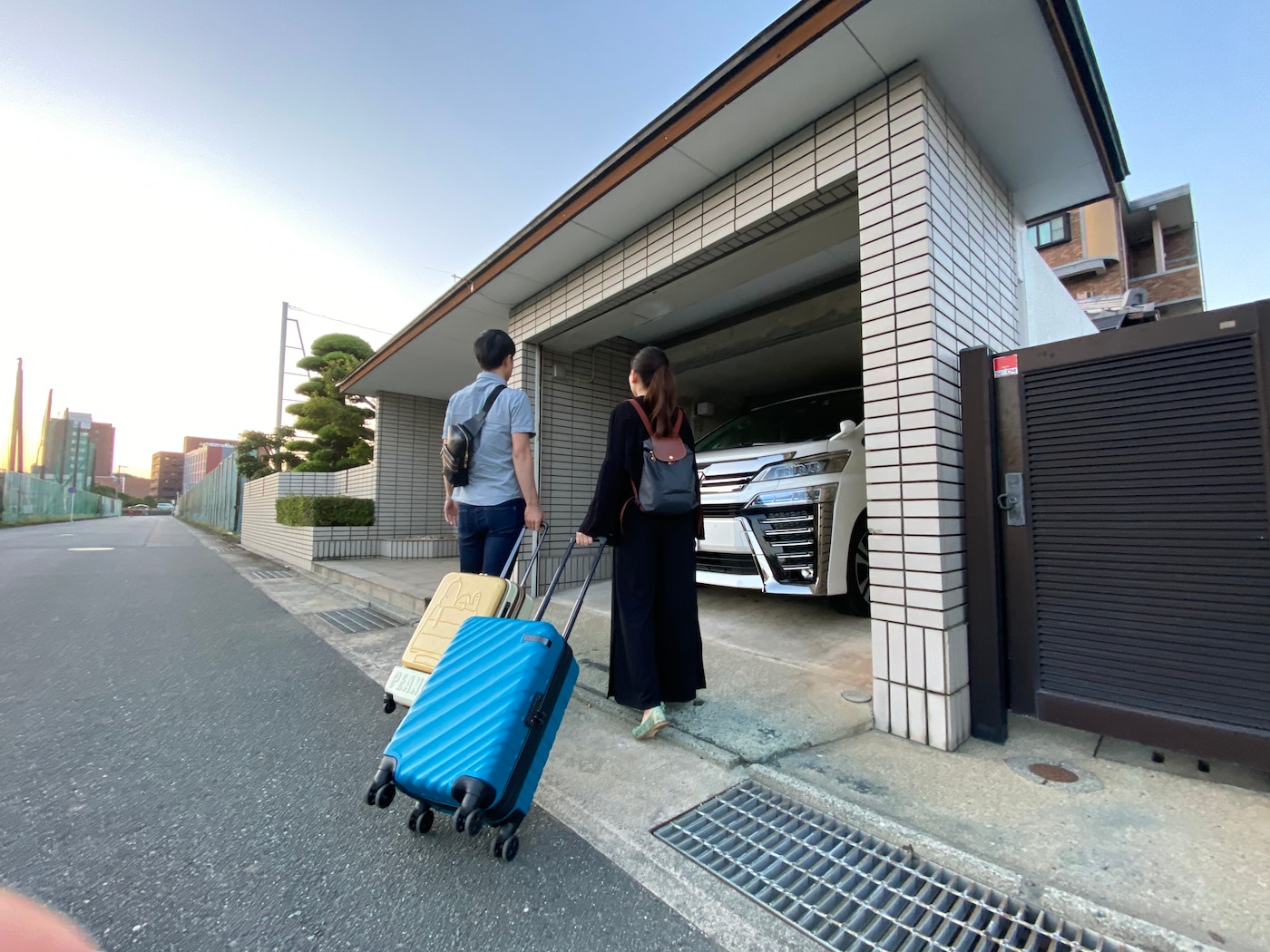 Parking lot with shutter available