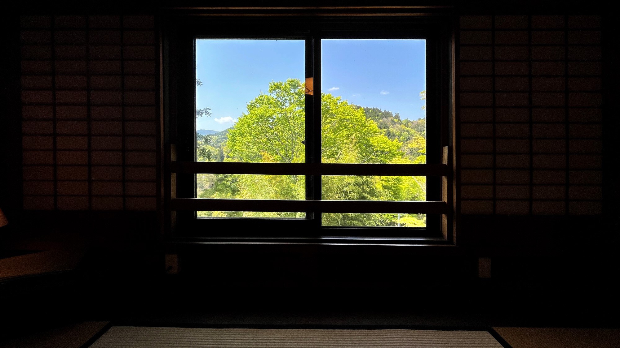 [Staying in a storehouse - Library storehouse] From the second floor you can see the lush greenery.