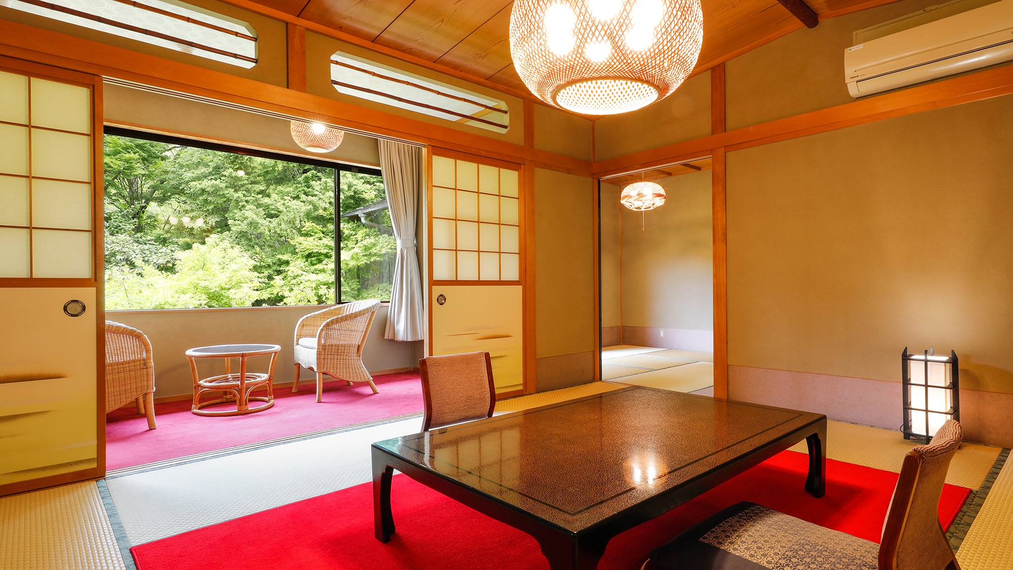 [Japanese-style room 10+4.5 tatami mats] Guest room example: A purely Japanese-style guest room.