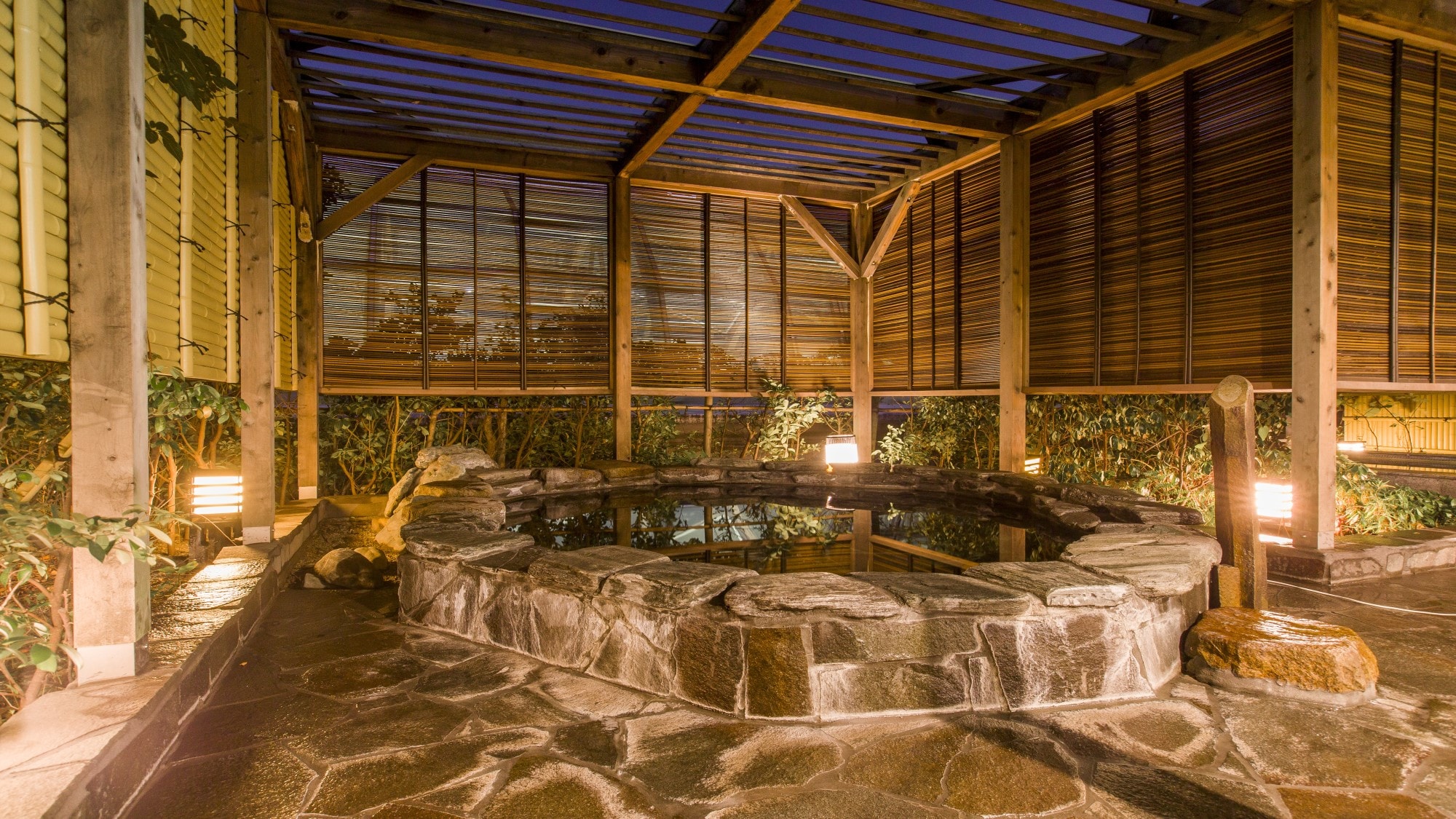 Open-air bath rock