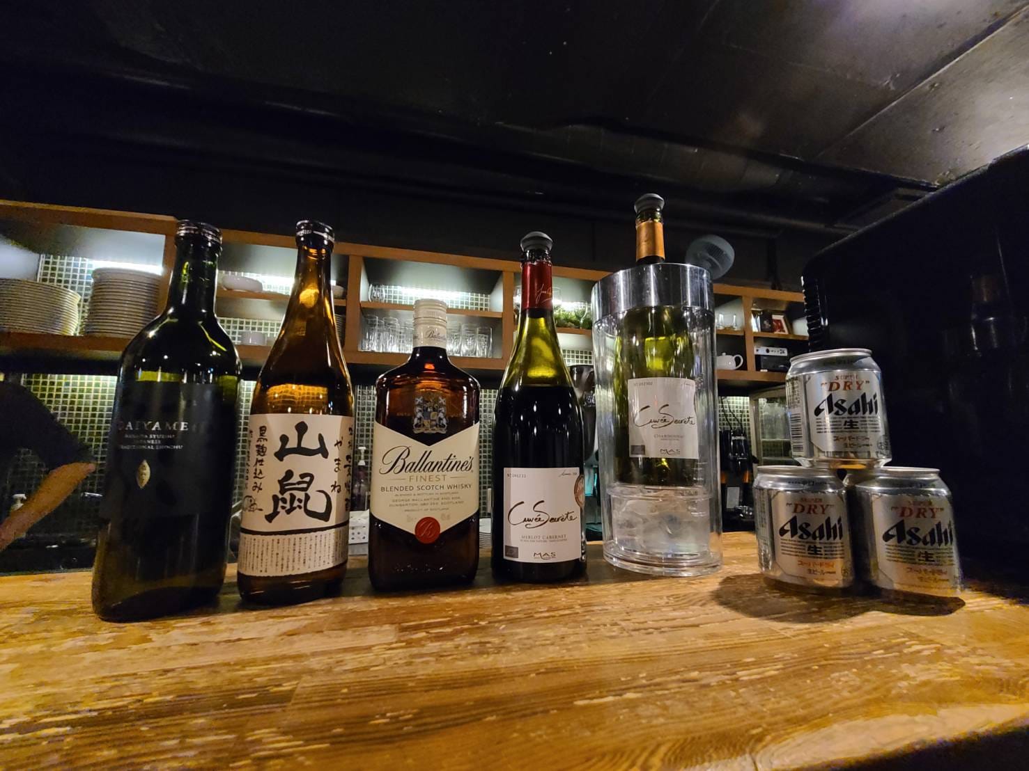 alcoholic drinks in the lounge