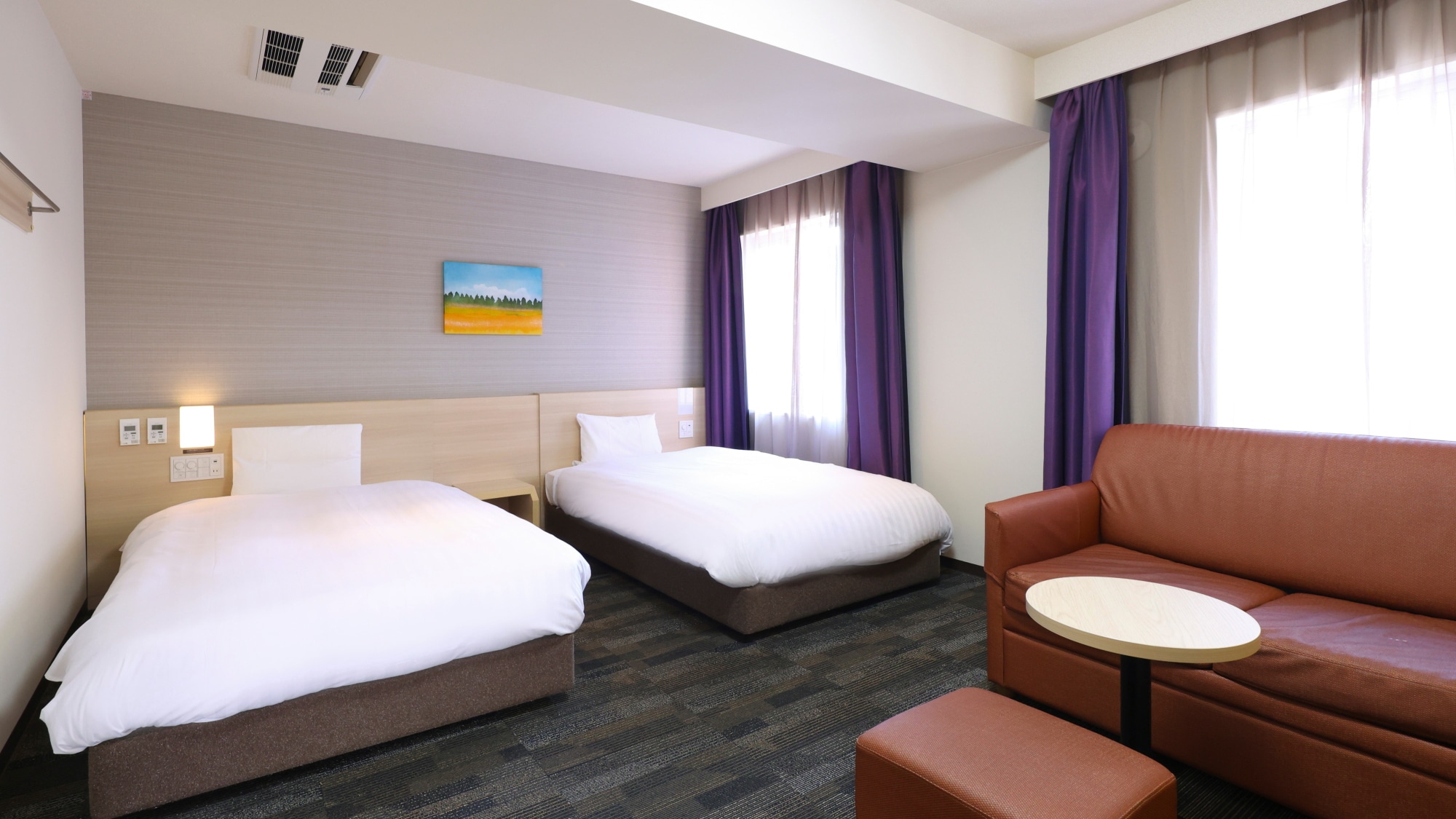 ◆Kamar Deluxe Twin 24,8-27,4㎡　120×195cm　2 tempat tidur + tempat tidur tambahan