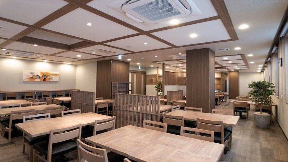 Hotel Route Inn Furukawa Ekimae Grand Annex breakfast restaurant "Wami" venue.